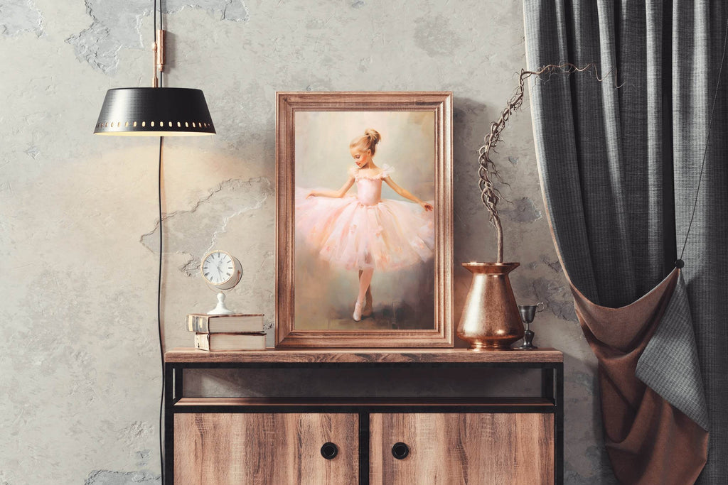 Watercolor Brushed Painting of Dancing Girl - beink online art store