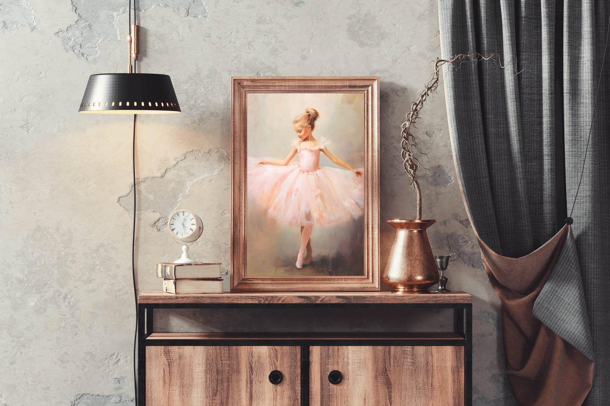 Watercolor Brushed Painting of Dancing Girl - beink online art store