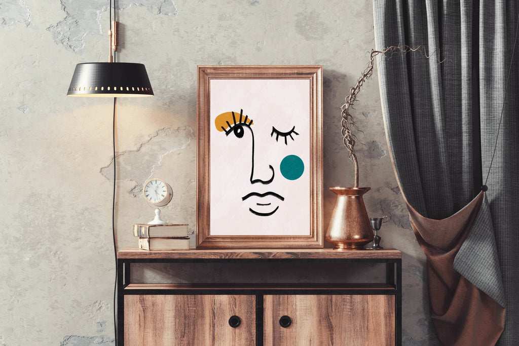Cartoon Human Face Wall Art - beink online art store