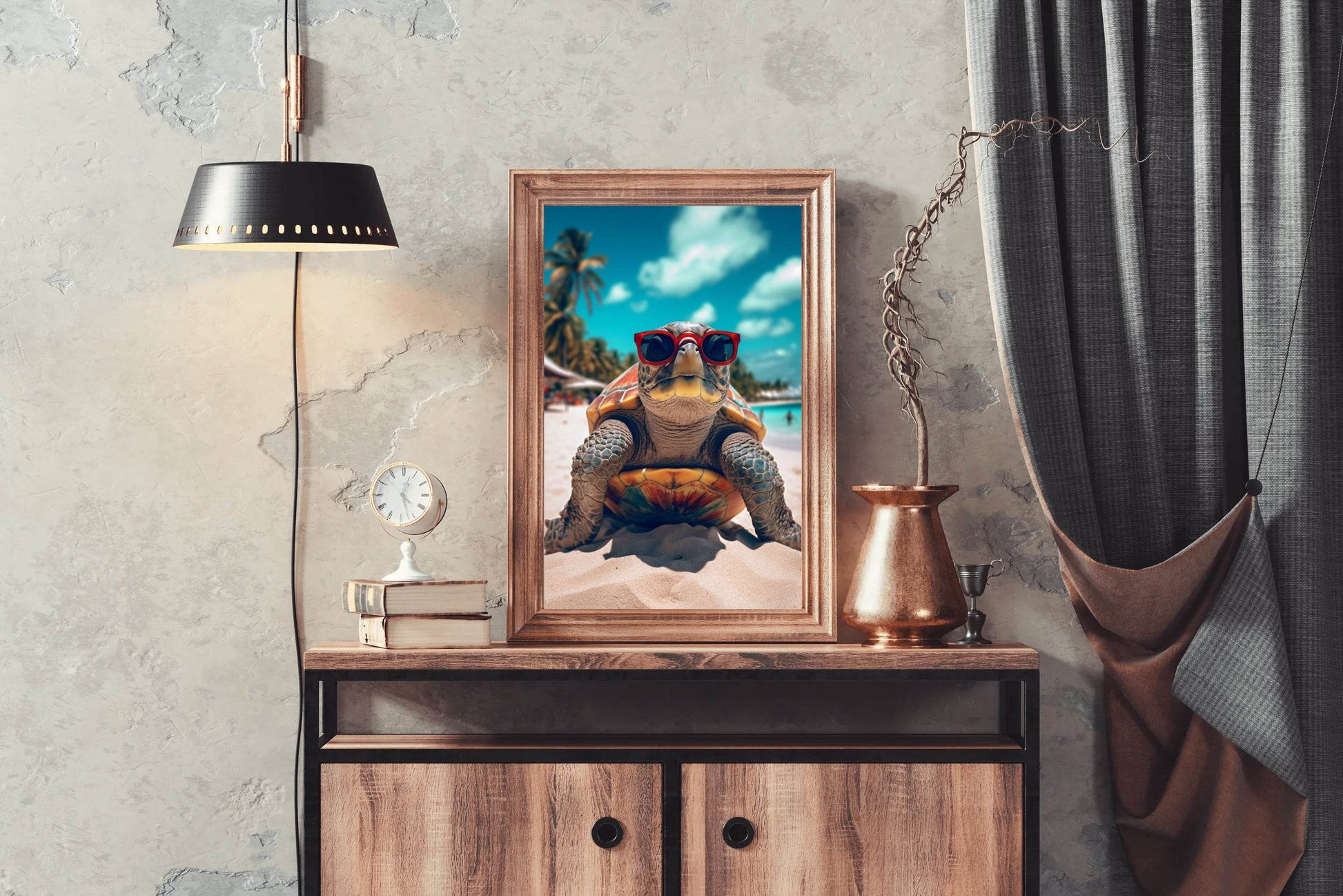 Loggerhead Sea Turtle Animal Wall Art - beink online art store