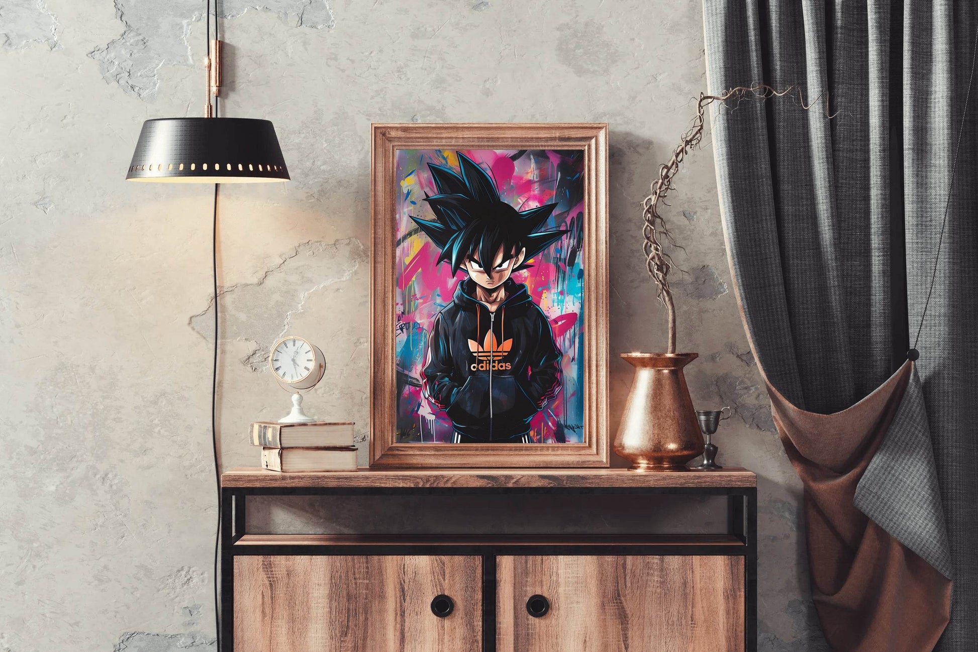 Black Goku Anime Wall Art - beink online art store