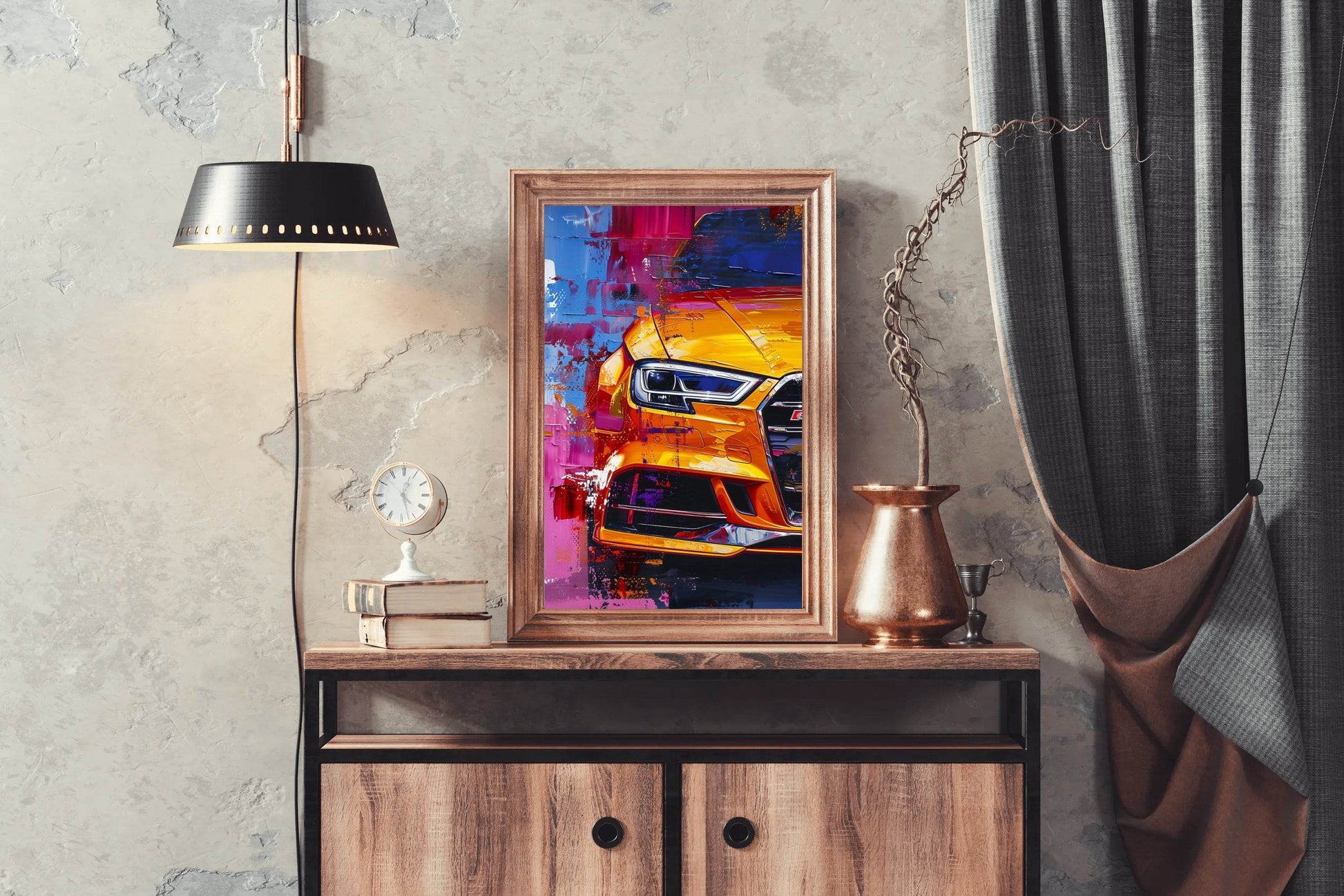 Mustang With LED Lights Wall Art - beink online art store