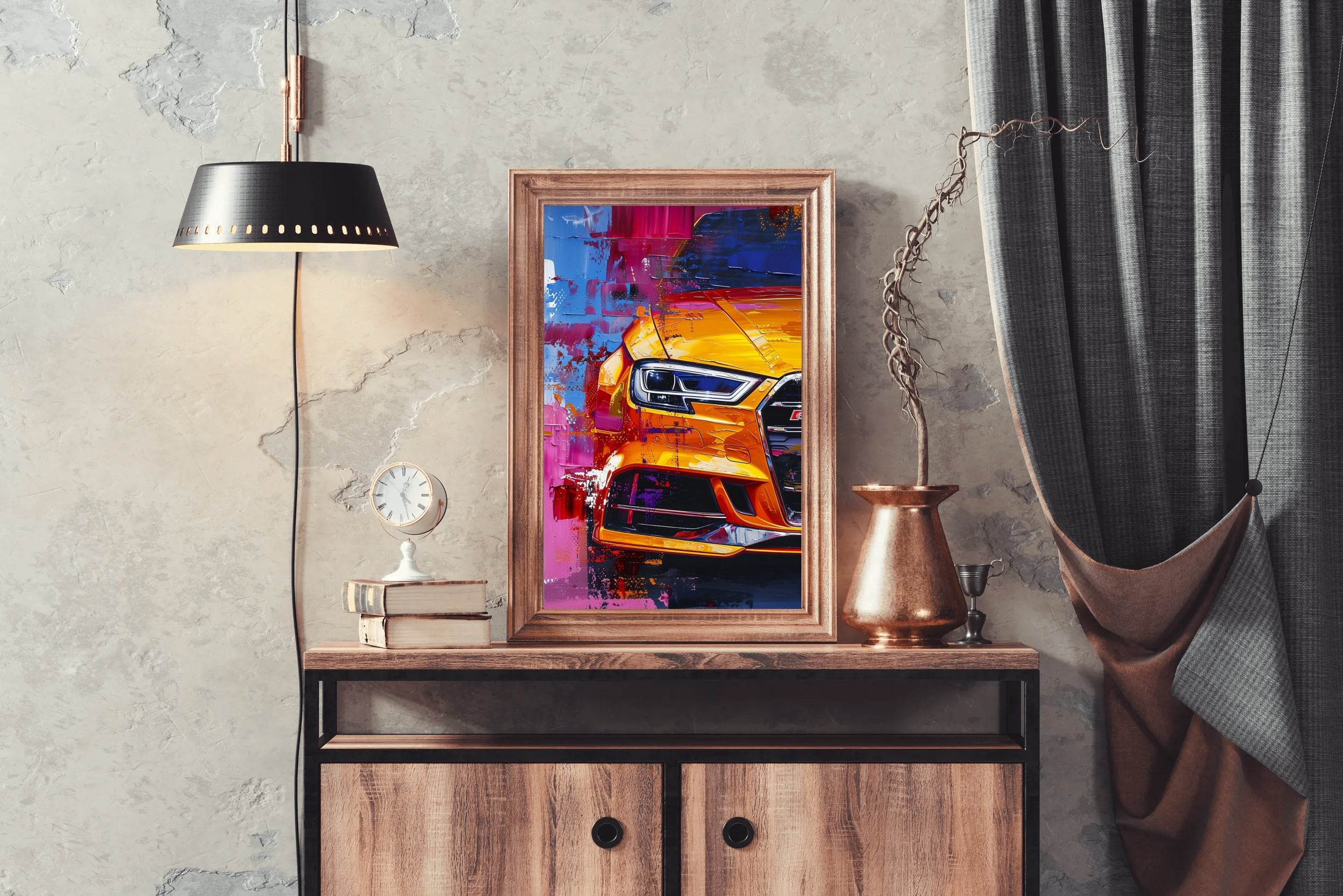 Mustang With LED Lights Wall Art - beink online art store