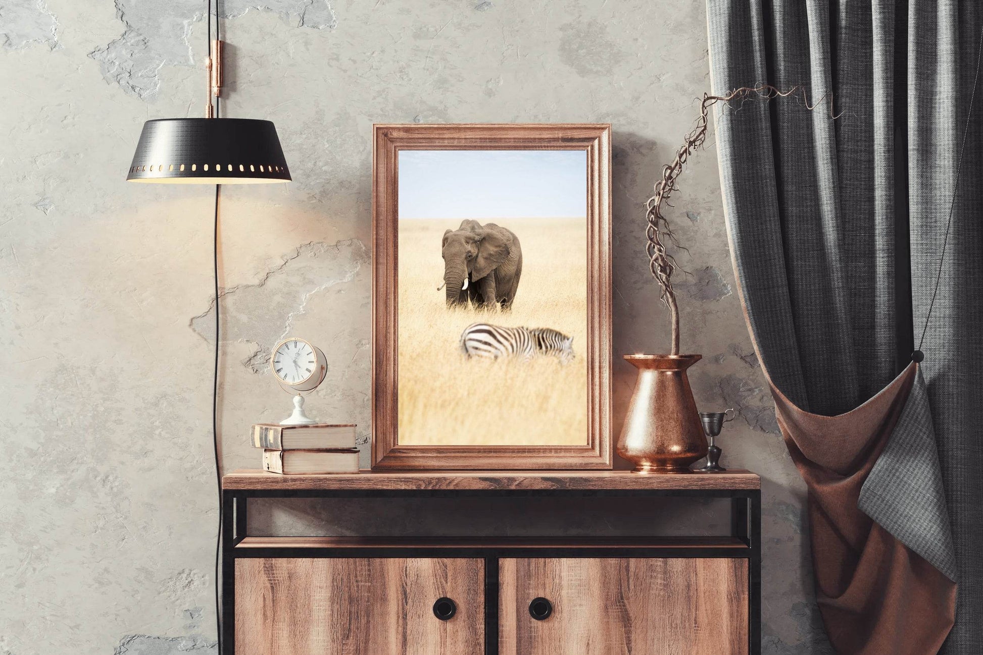 Elephant and Zebra Picture Wall Art - beink online art store
