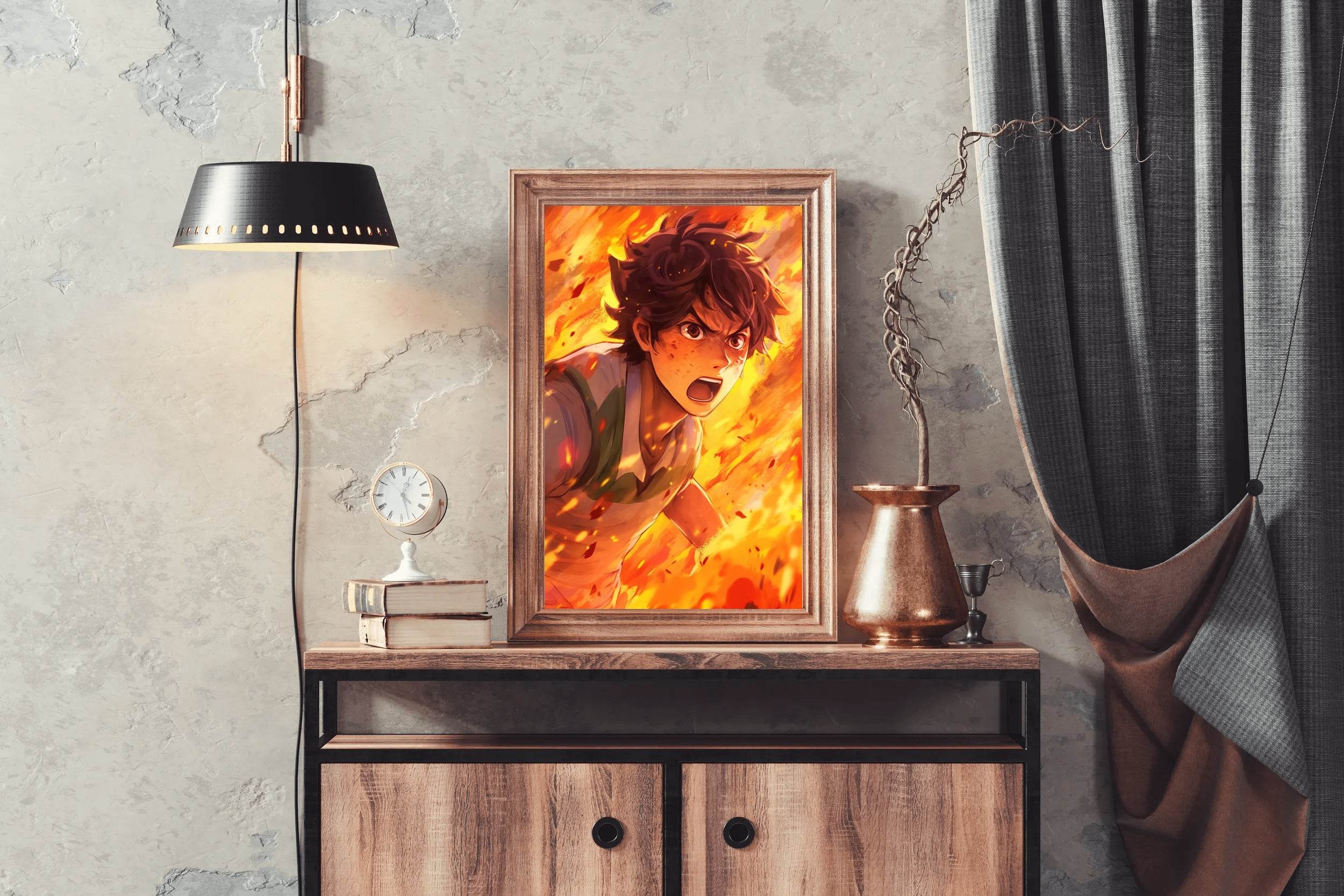 Orange Anime character Anime Wall Art - beink online art store