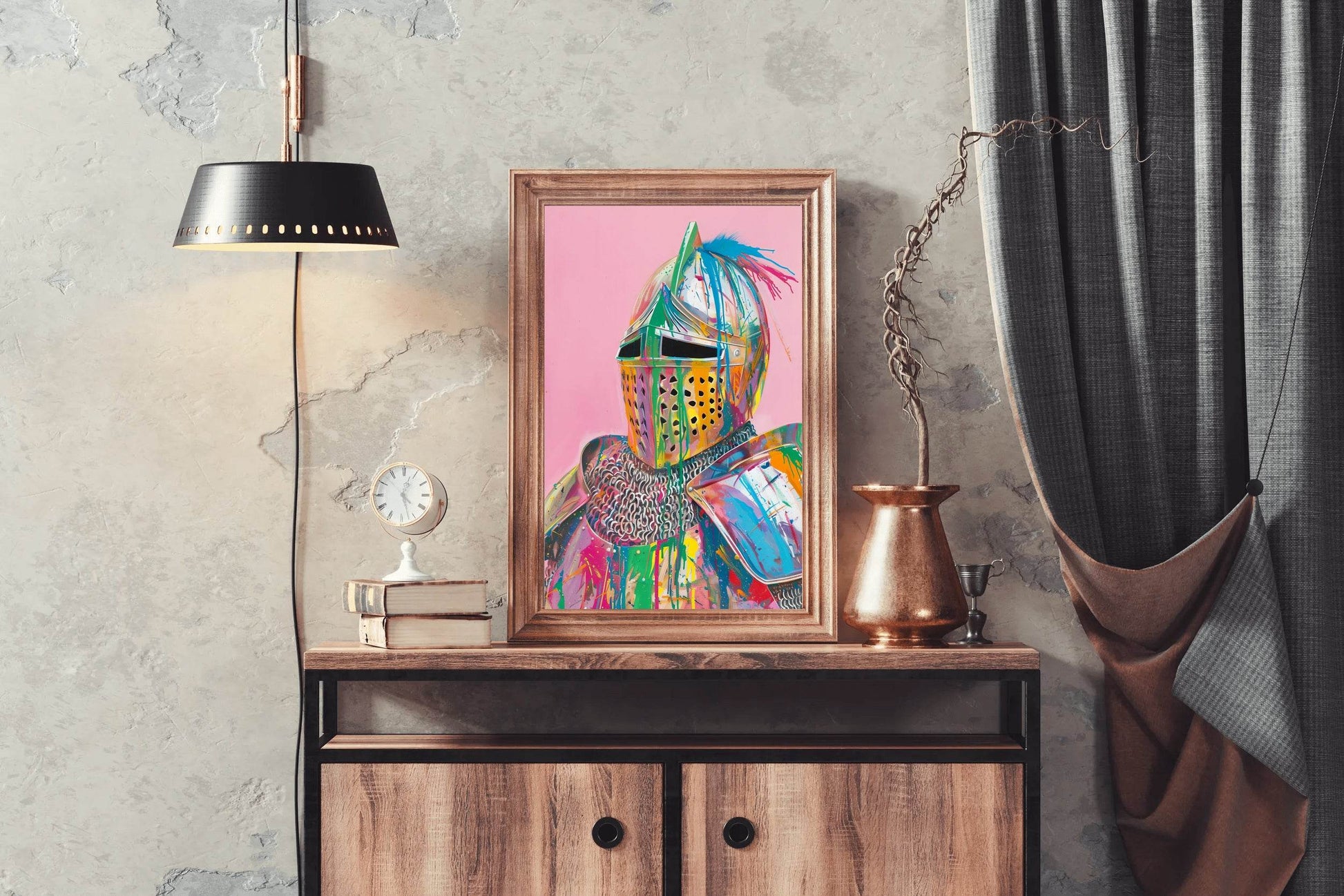 Colorful Knight Wall Art - beink online art store