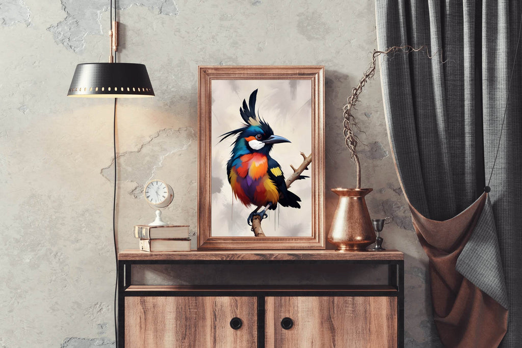 Watercolor Kingfisher Bird Wall Art - beink online art store