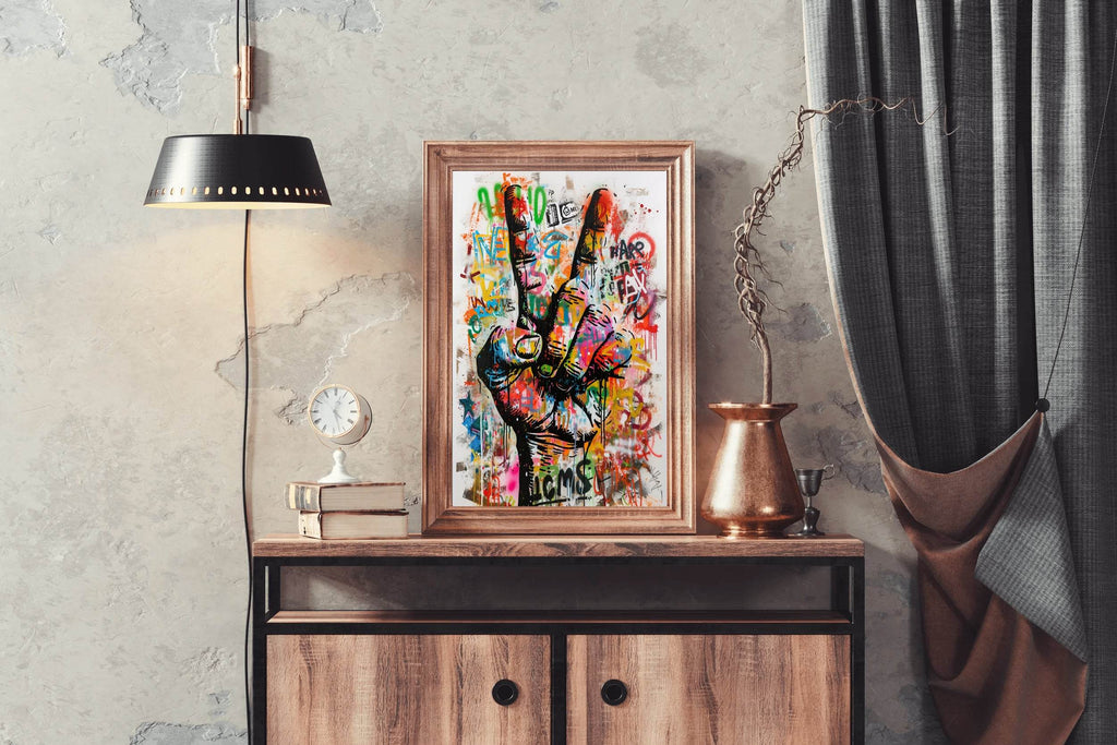 Graffiti Peace Sign Wall Art - beink online art store