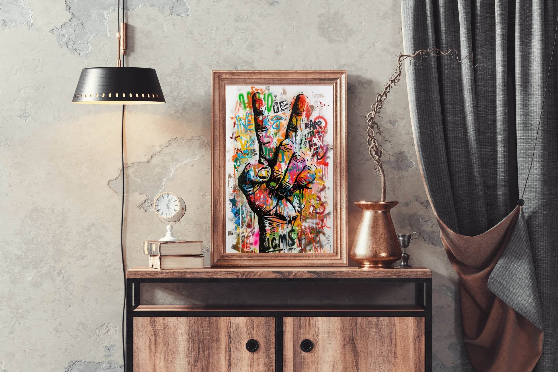 Graffiti Peace Sign Wall Art - beink online art store