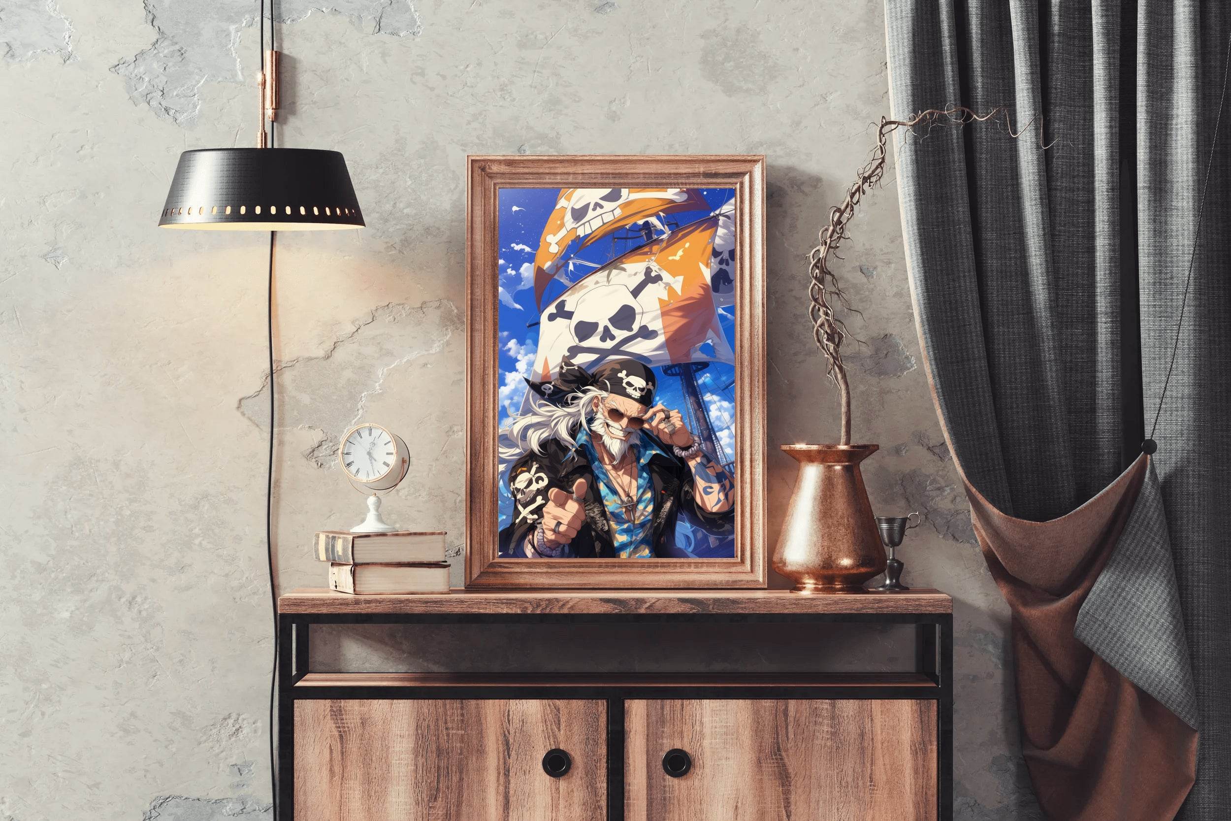Gold Roger Pirate King Anime Wall Art - beink online art store