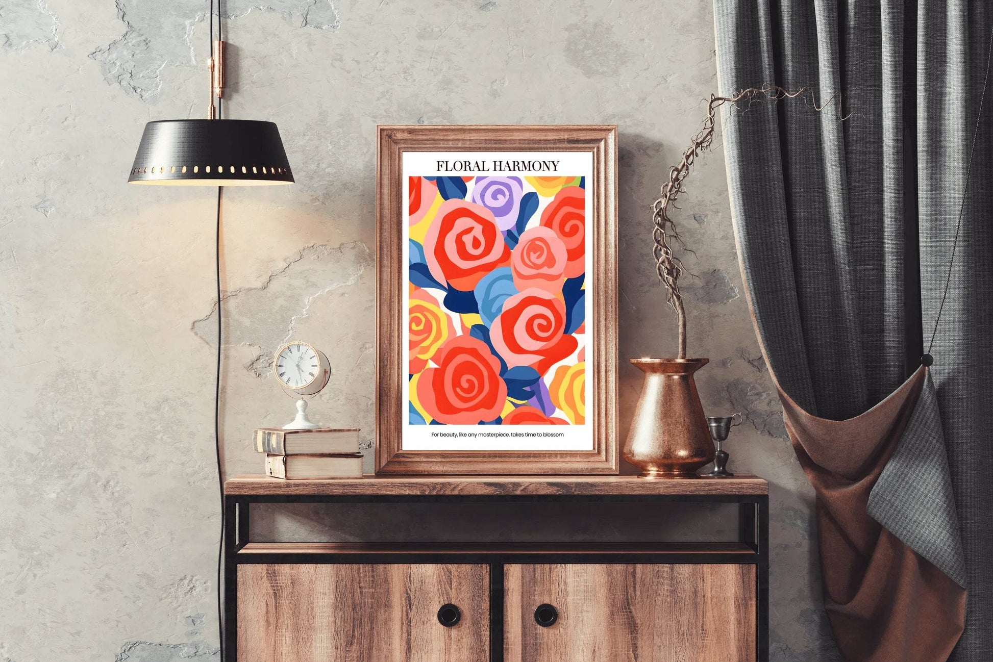 Painting Of Red Roses Wall Art - beink online art store
