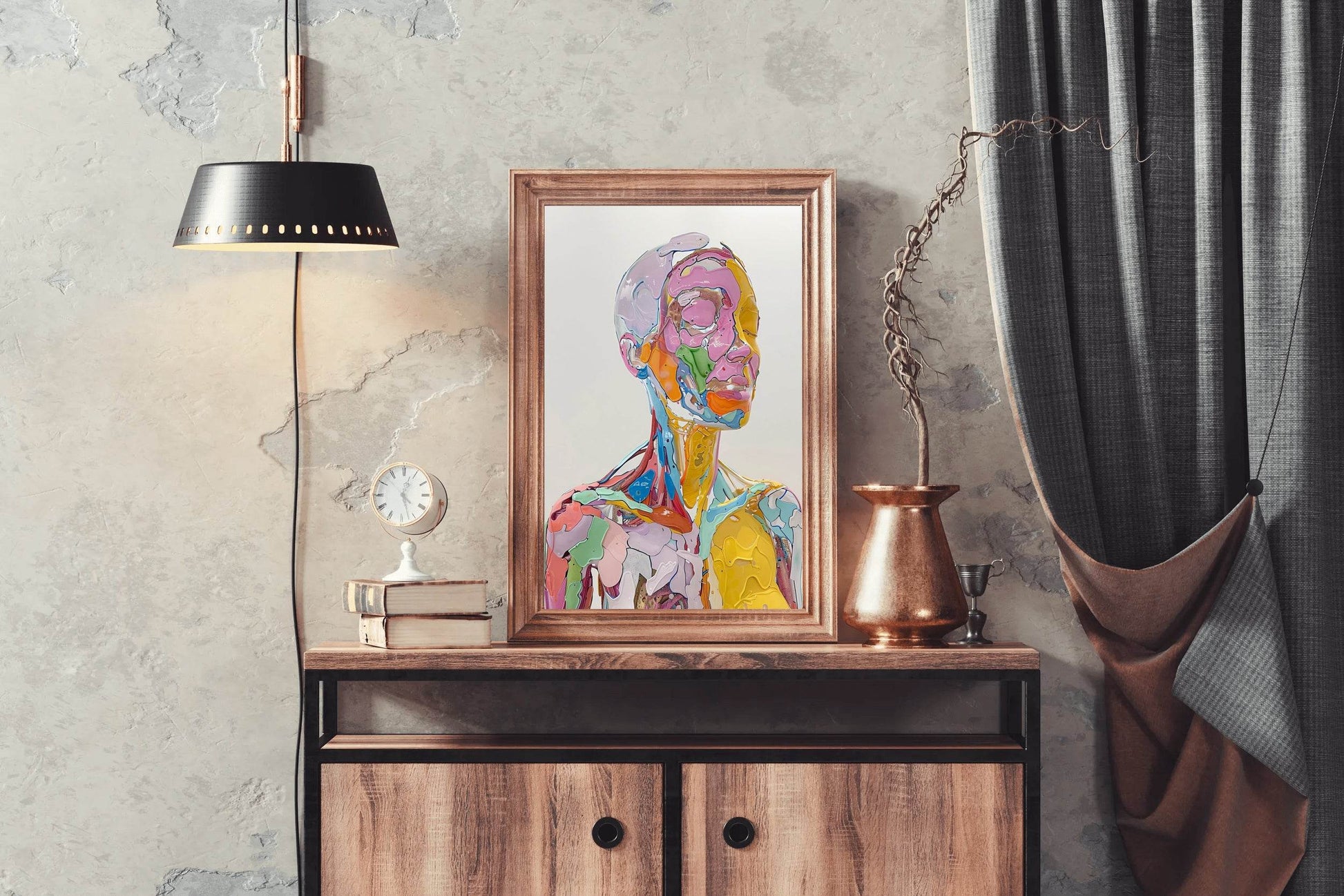 Colorful Anatomy- Oil Paint Women Wall Art - beink online art store