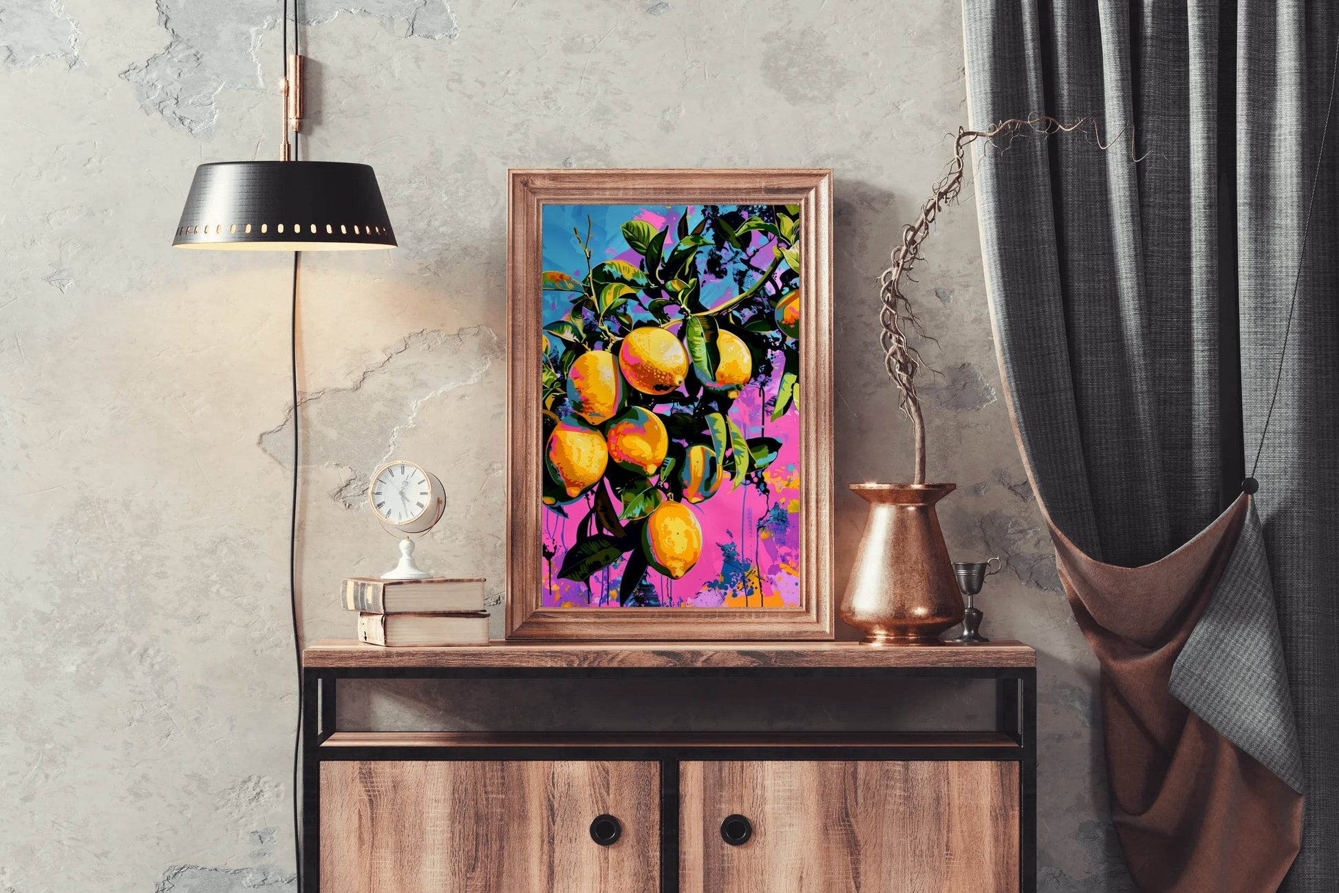 Vibrant Lemon Grove Wall Art - beink online art store