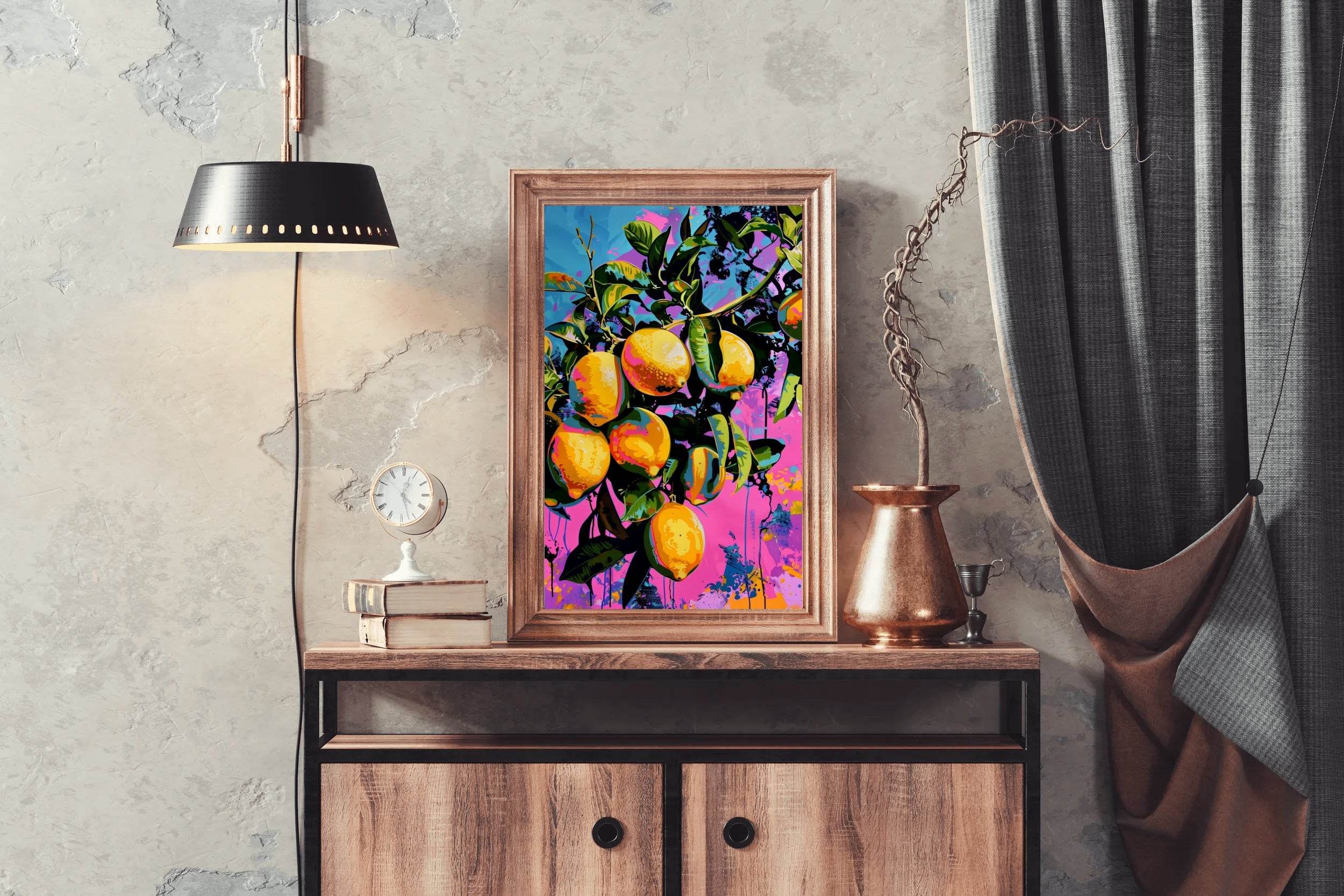 Vibrant Lemon Grove Wall Art - beink online art store