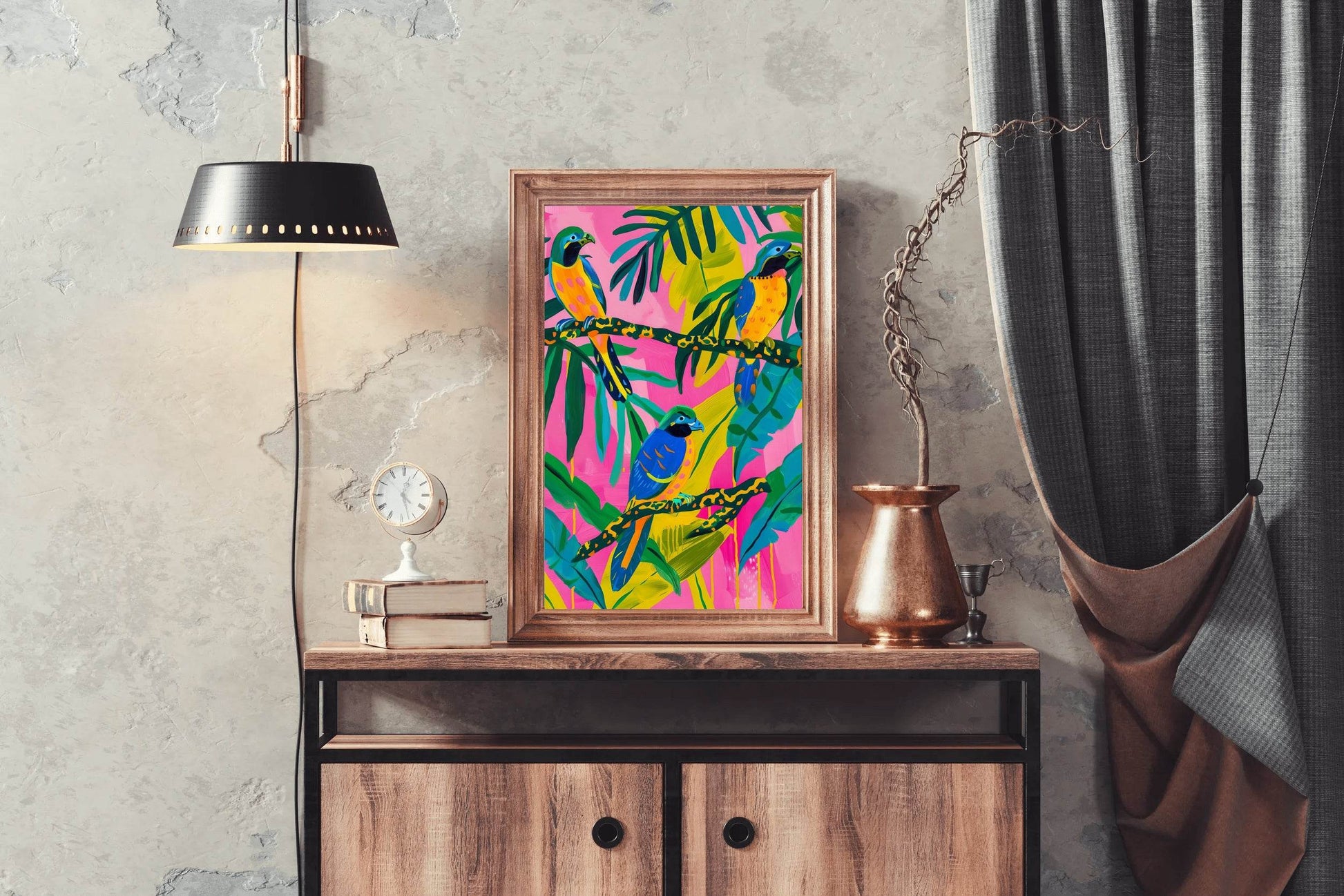 Painting of a Colorful Jungle Wall Art - beink online art store
