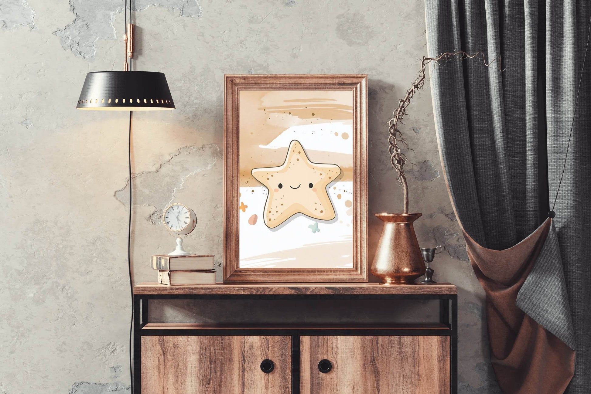 Cute Starfish Character Illustration - beink online art store