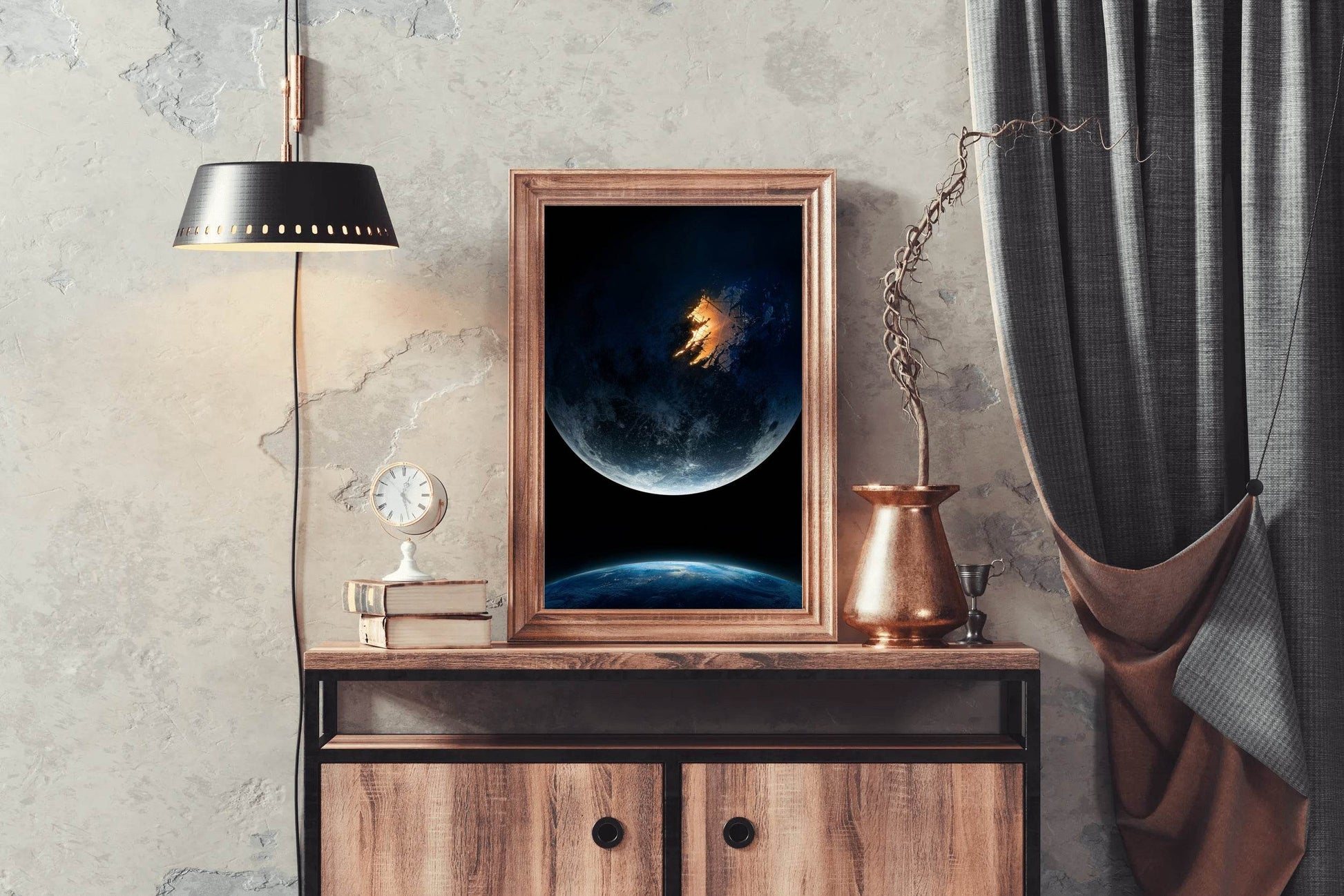 Moonfall in Space Wall Art - beink online art store
