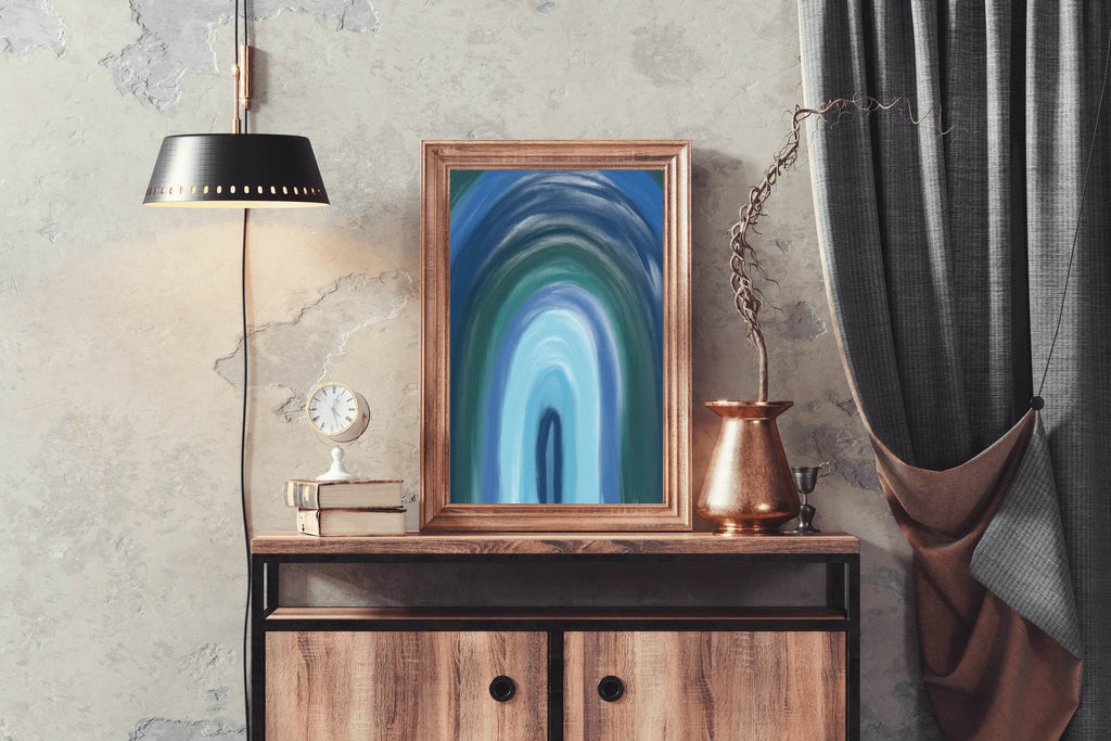 Arched Blue Vault Painting Wall Art - beink online art store