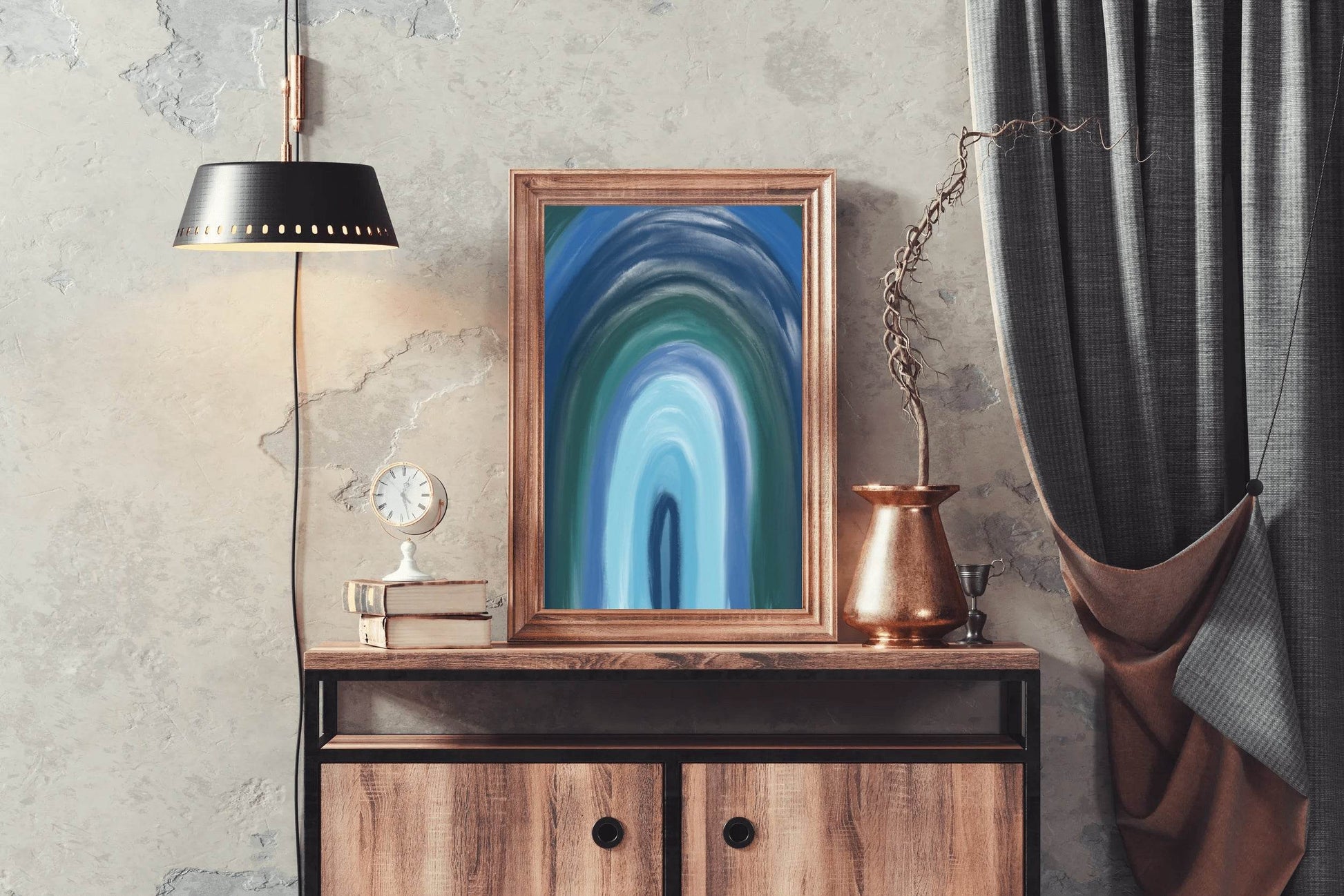 Arched Blue Vault Painting Wall Art - beink online art store