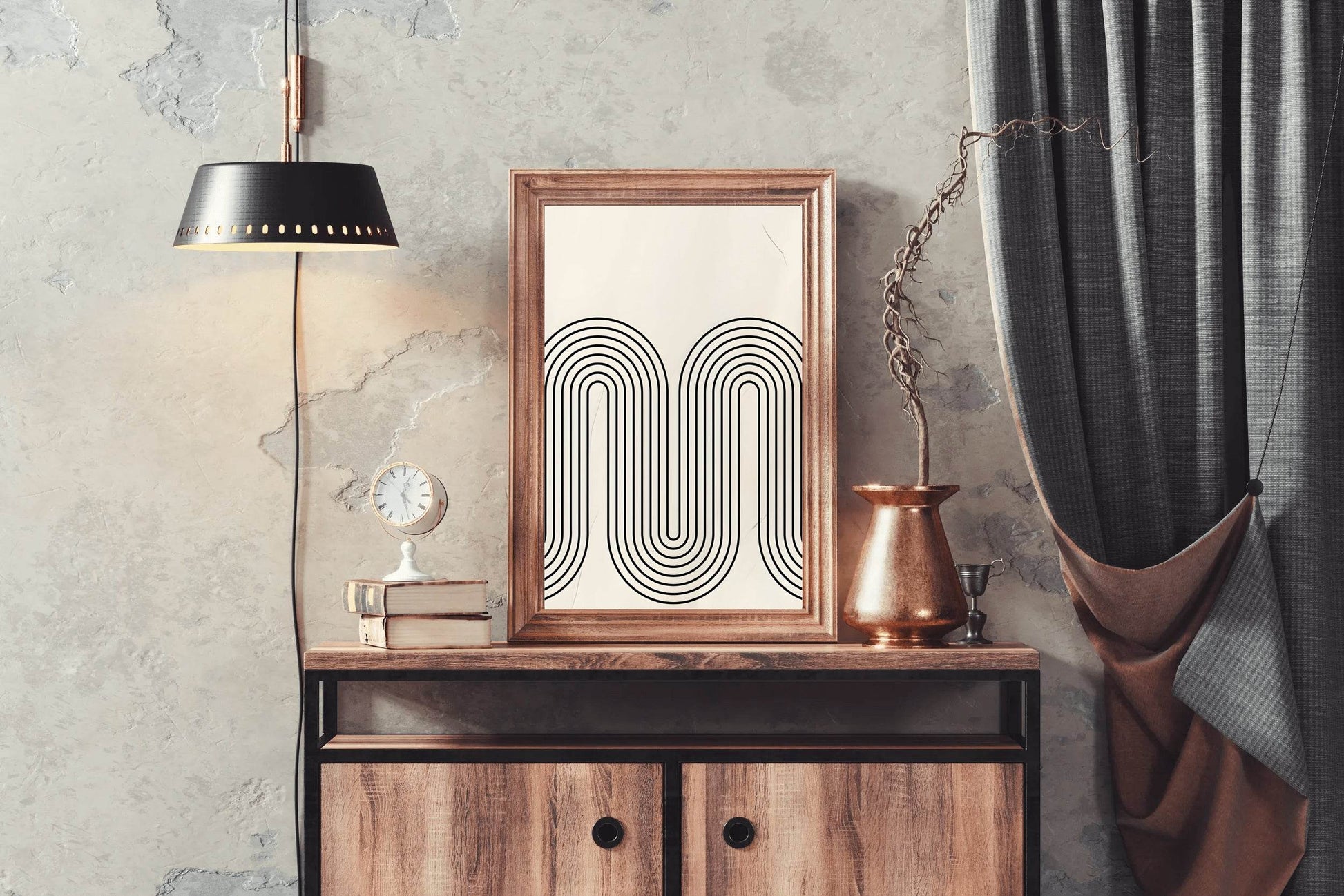 Wavy Path Modern Wall Art - beink online art store