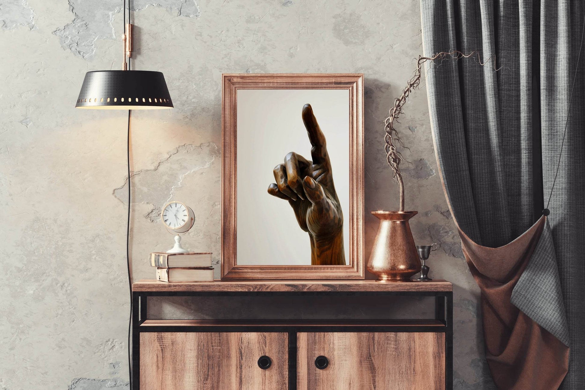 Wooden Hand Sculpture Wall Art - beink online art store