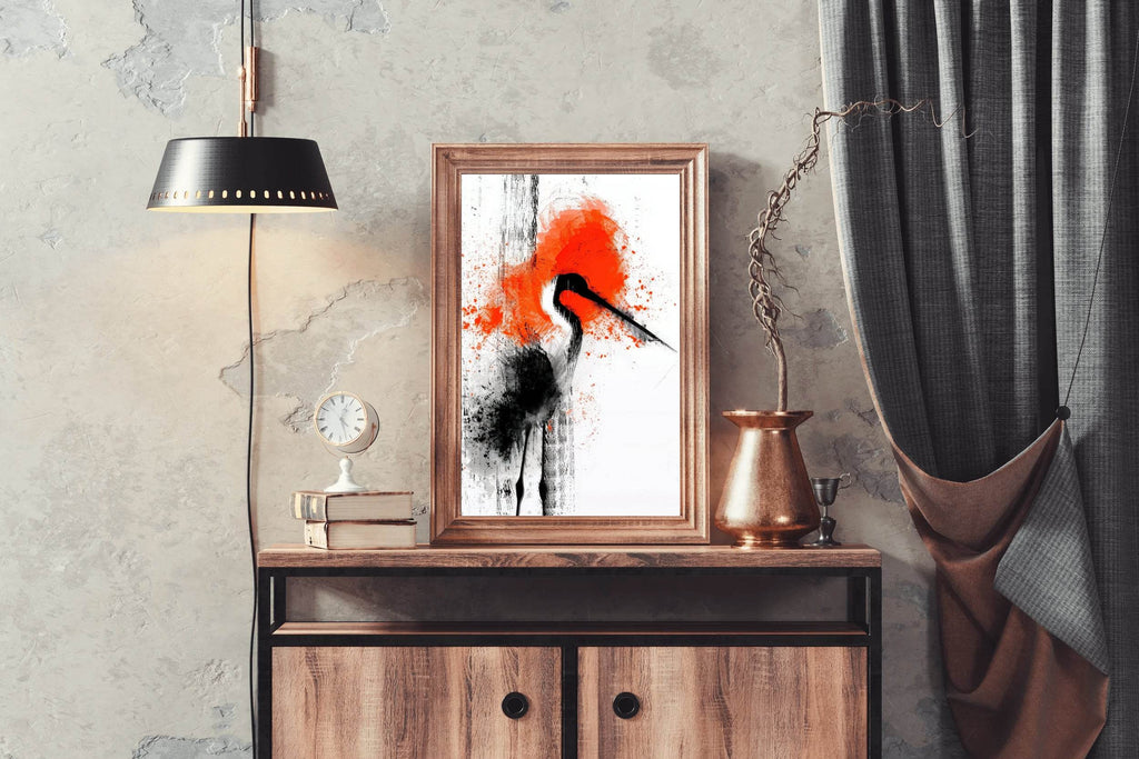 Stork Bird Oil Painting Wall Art - beink online art store