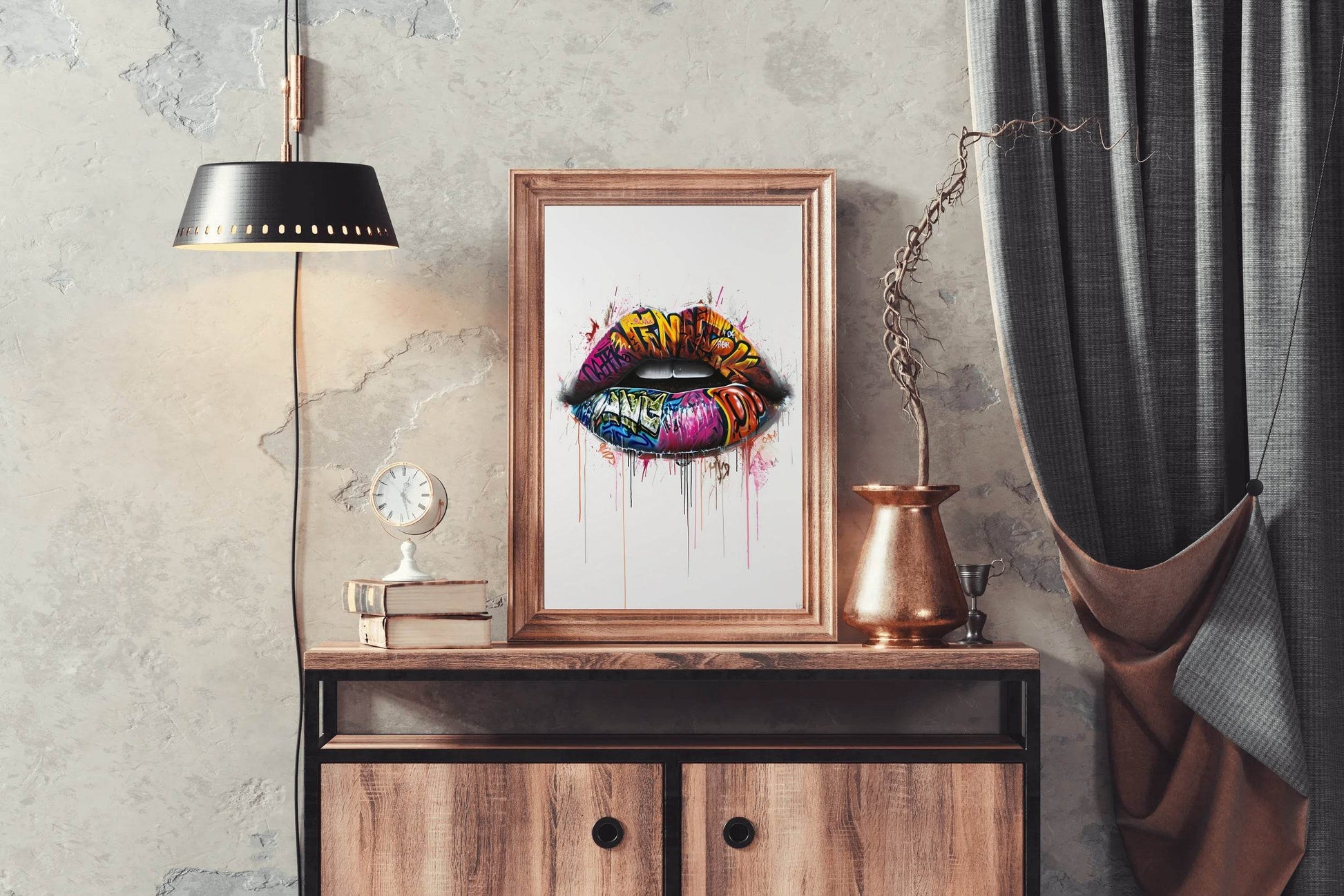 Graffiti on Lips Wall Art - beink online art store