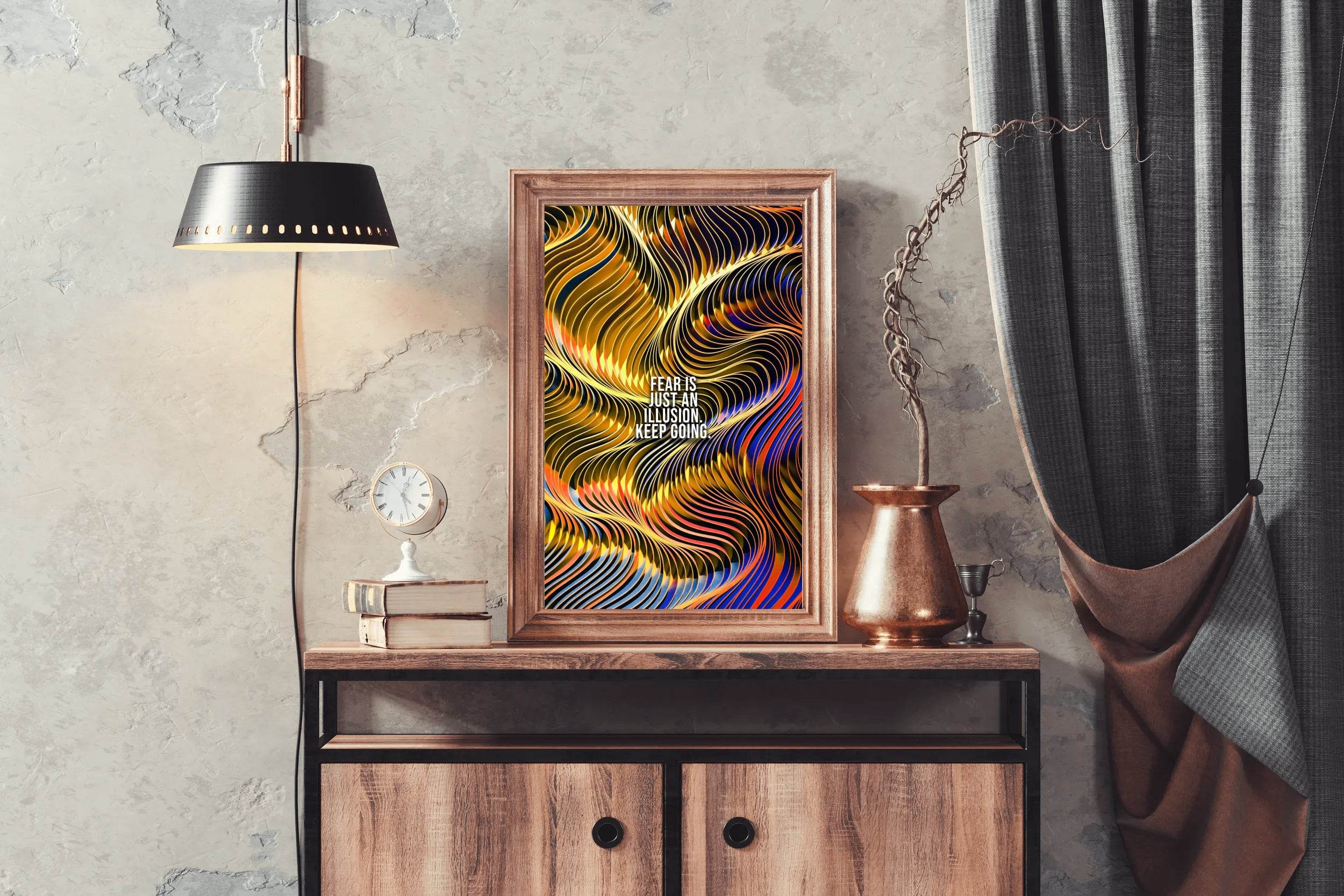 Fear is Illusion Motivational Wall Art - beink online art store
