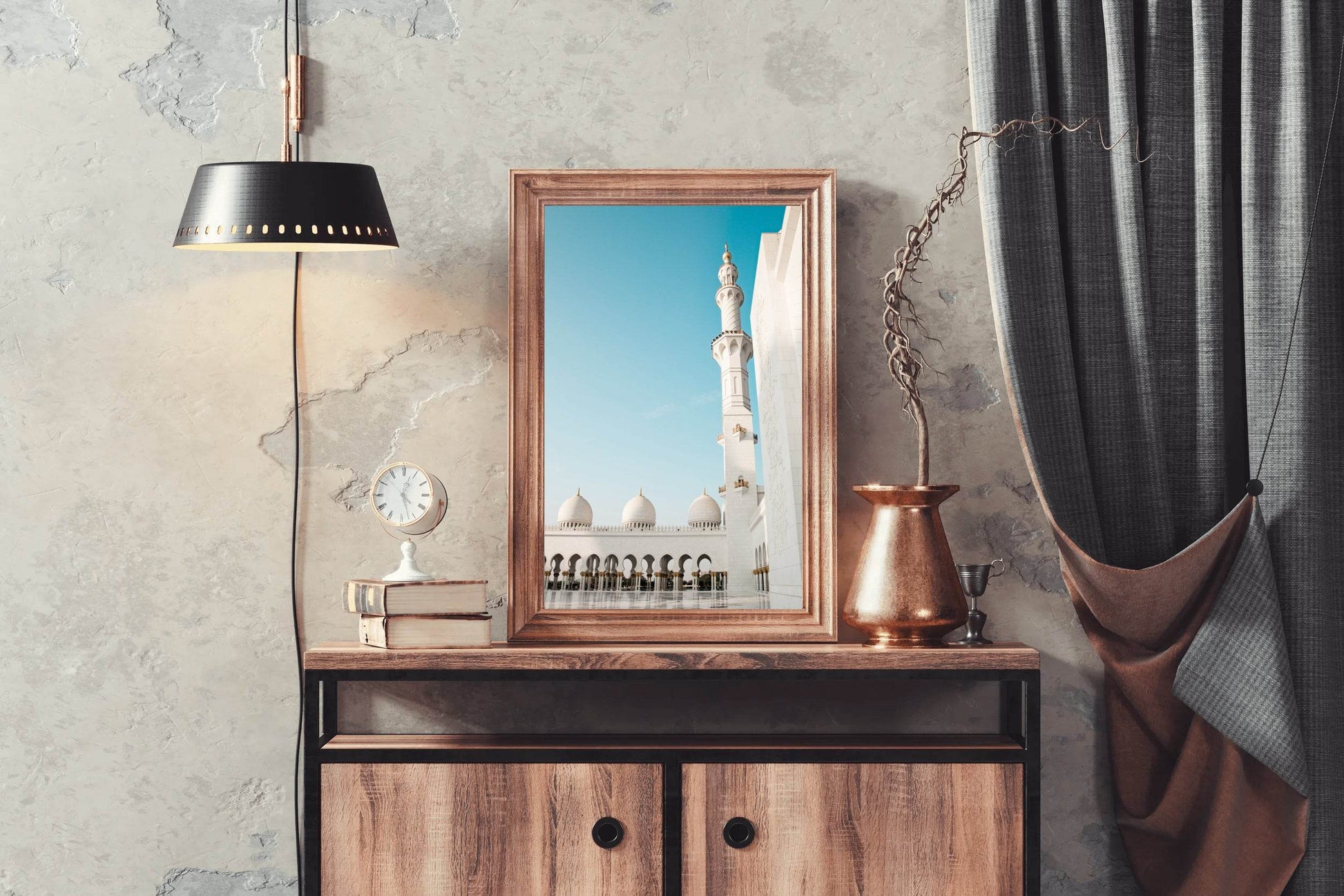 Blissful White Minaret Wall Art - beink online art store