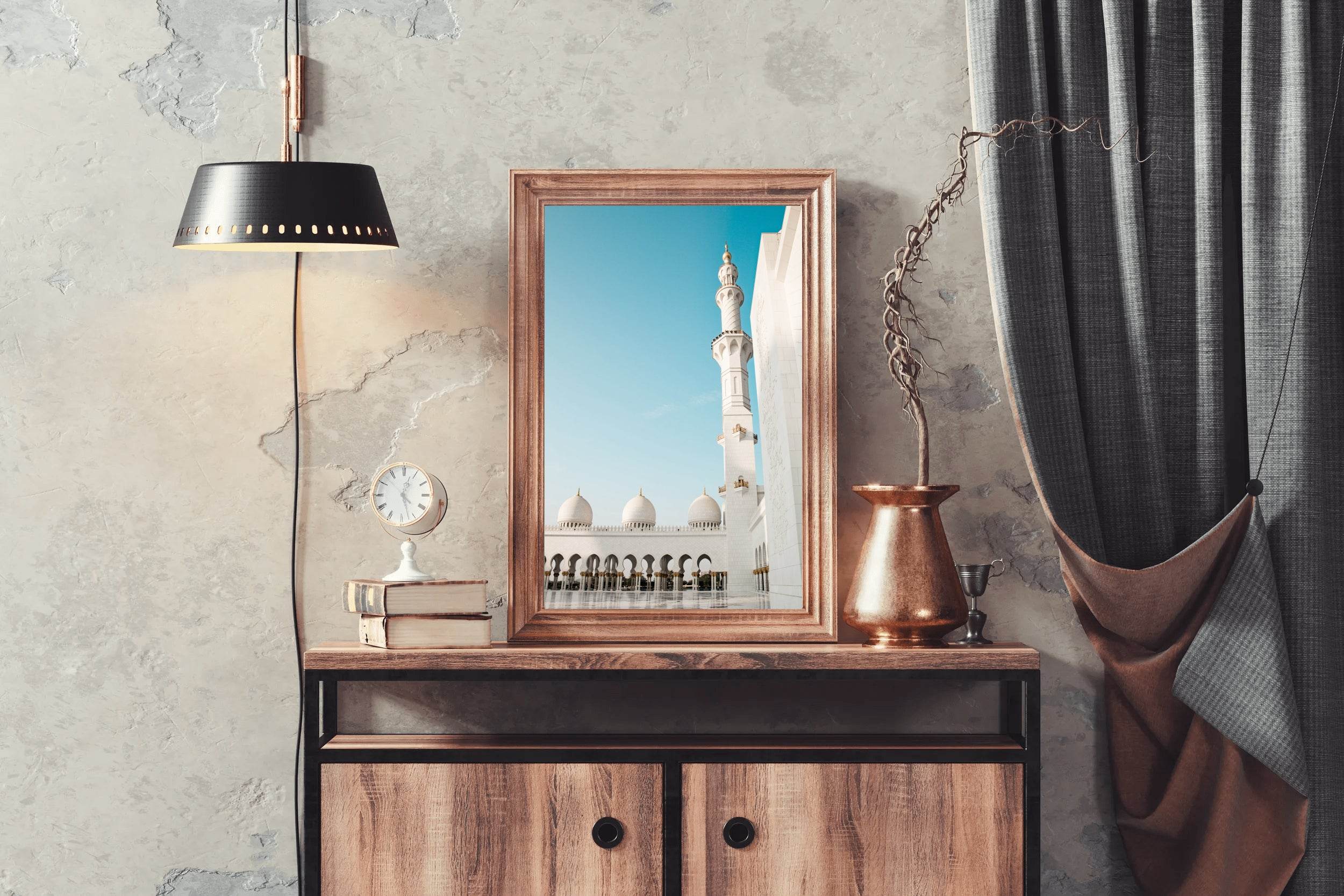 Blissful White Minaret Wall Art - beink online art store