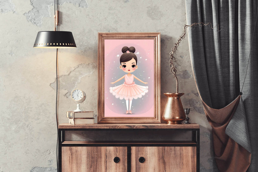 Little Ballerina illustration Wall Art - beink online art store