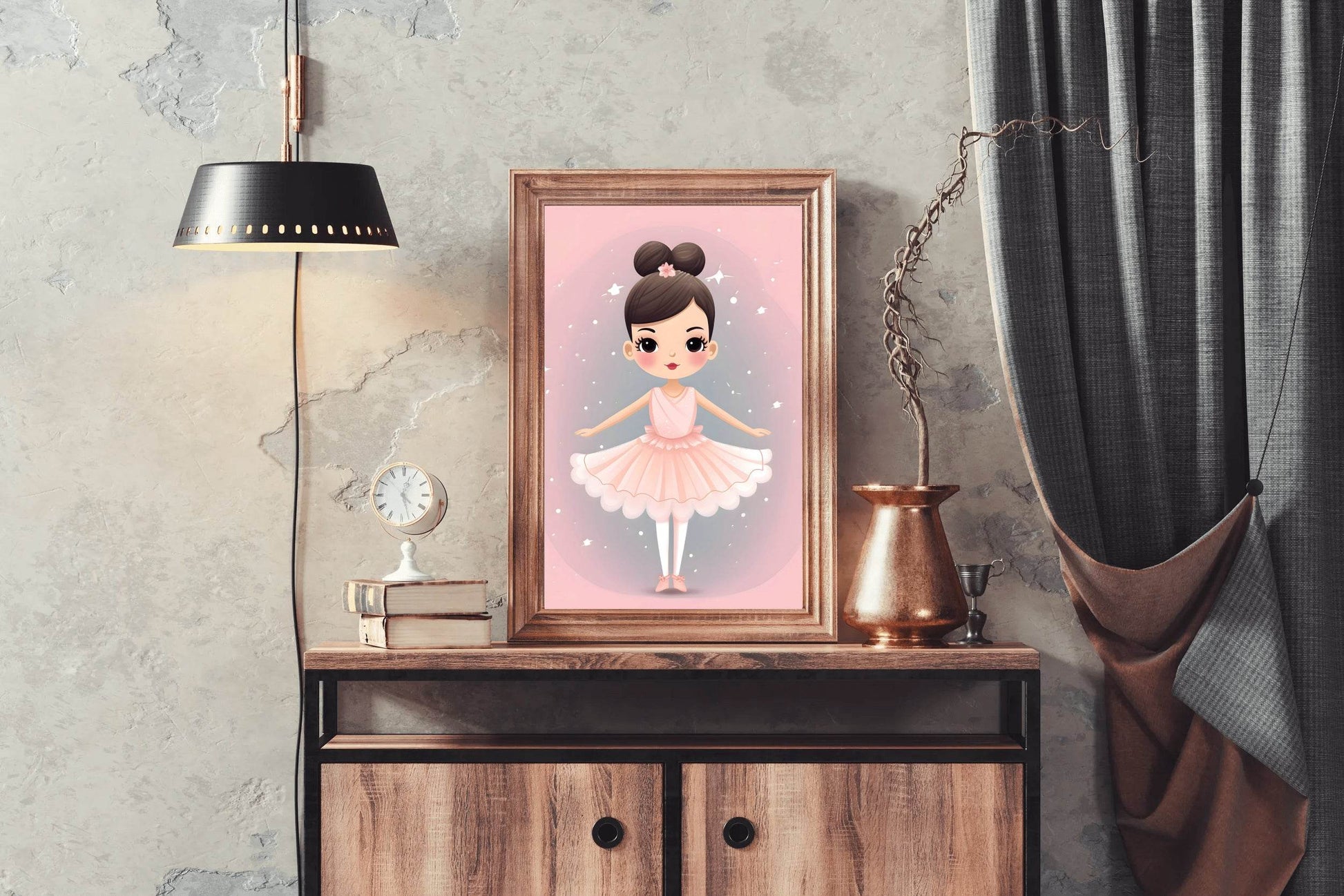Little Ballerina illustration Wall Art - beink online art store