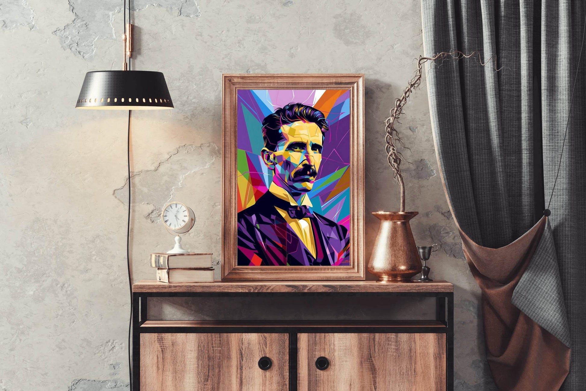 Energy in Color The Spirit of Nikola Tesla Wall Art - beink online art store