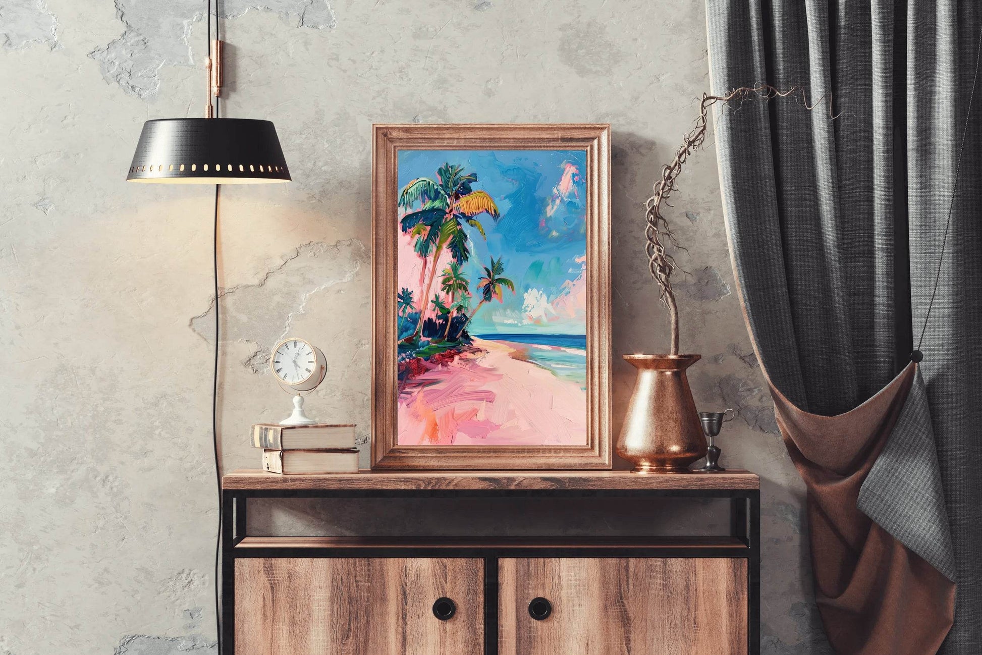 Watercolor Painting Of The Beach Wall Art - beink online art store