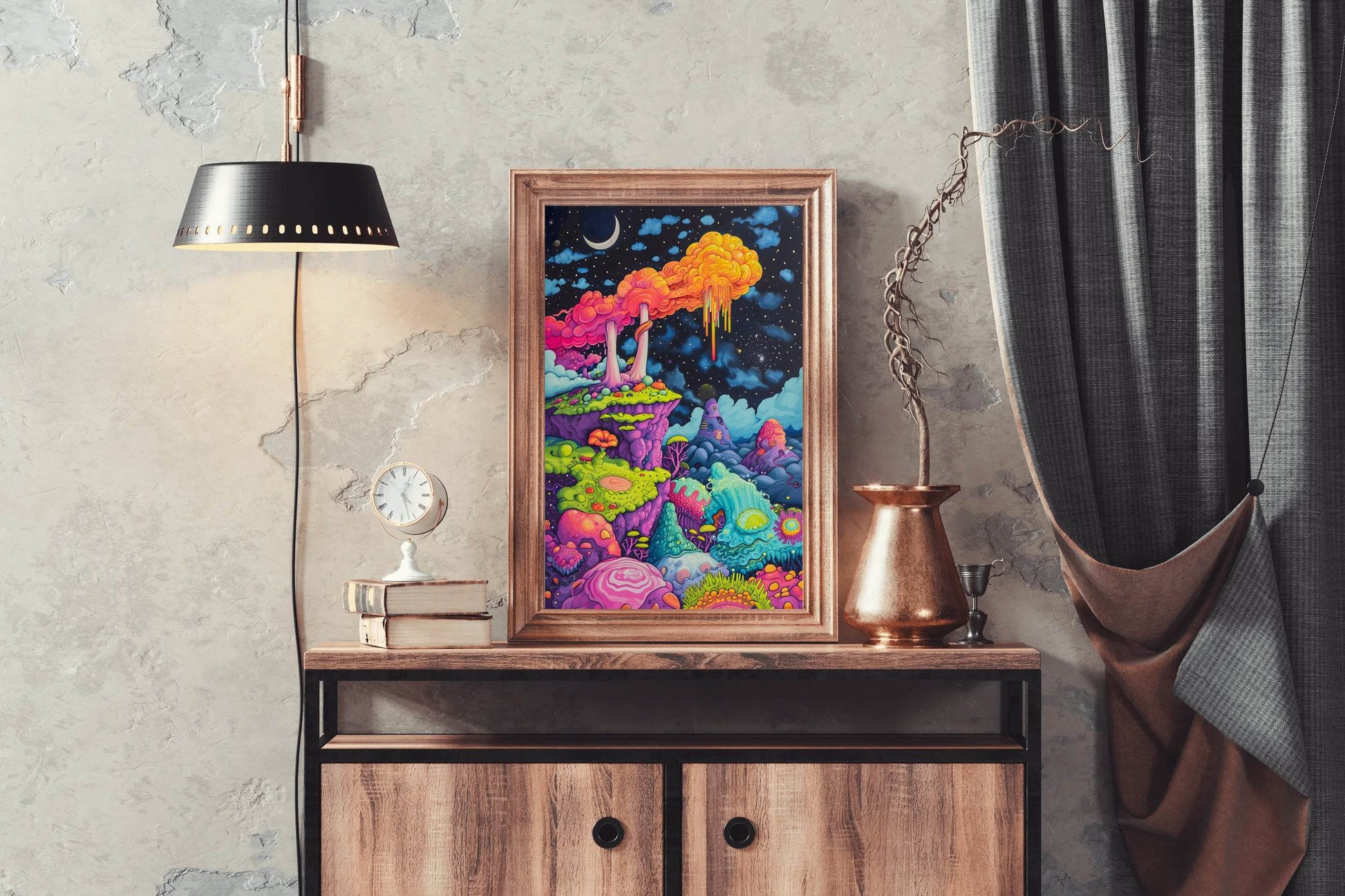 Colorful Psychedelic Themed Aesthetic Wall Art - beink online art store