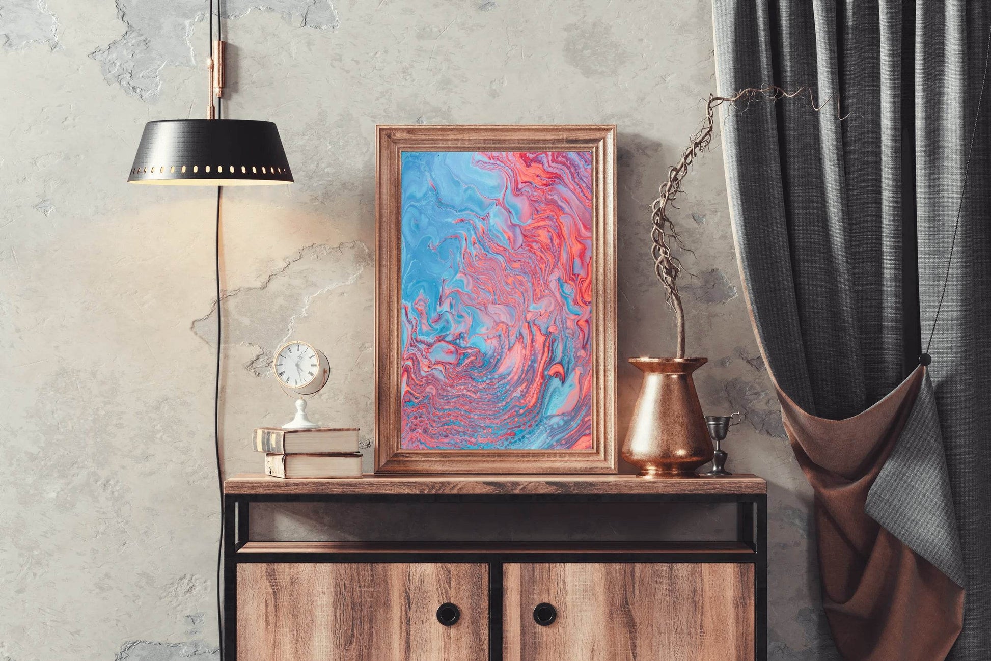 Liquid Waves Abstract Wall Art - beink online art store