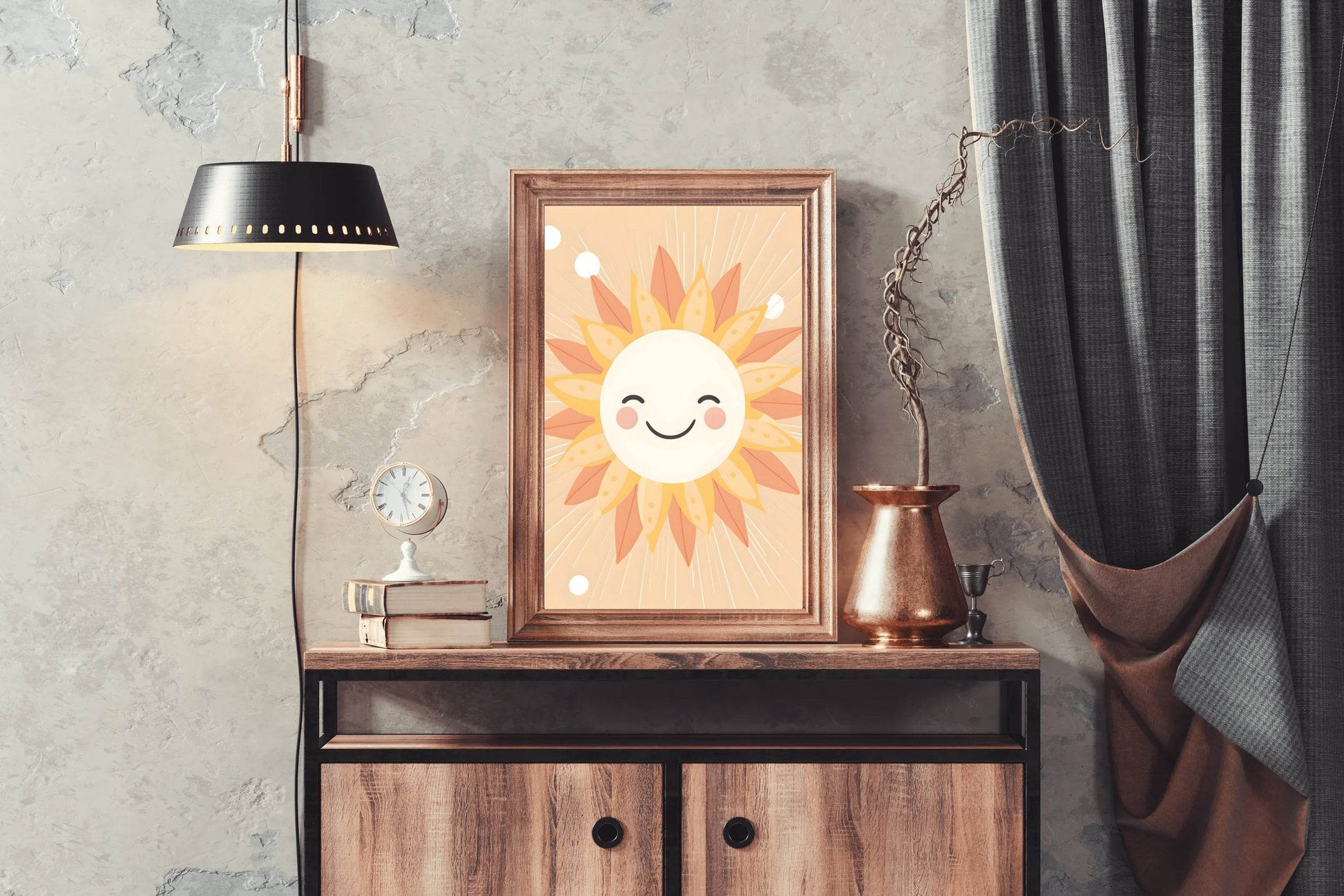 Painting of Smiling Sunflower Wall Art - beink online art store