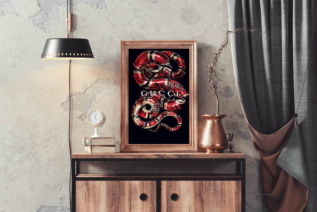 Gucci Red Snake Wall Art - beink online art store