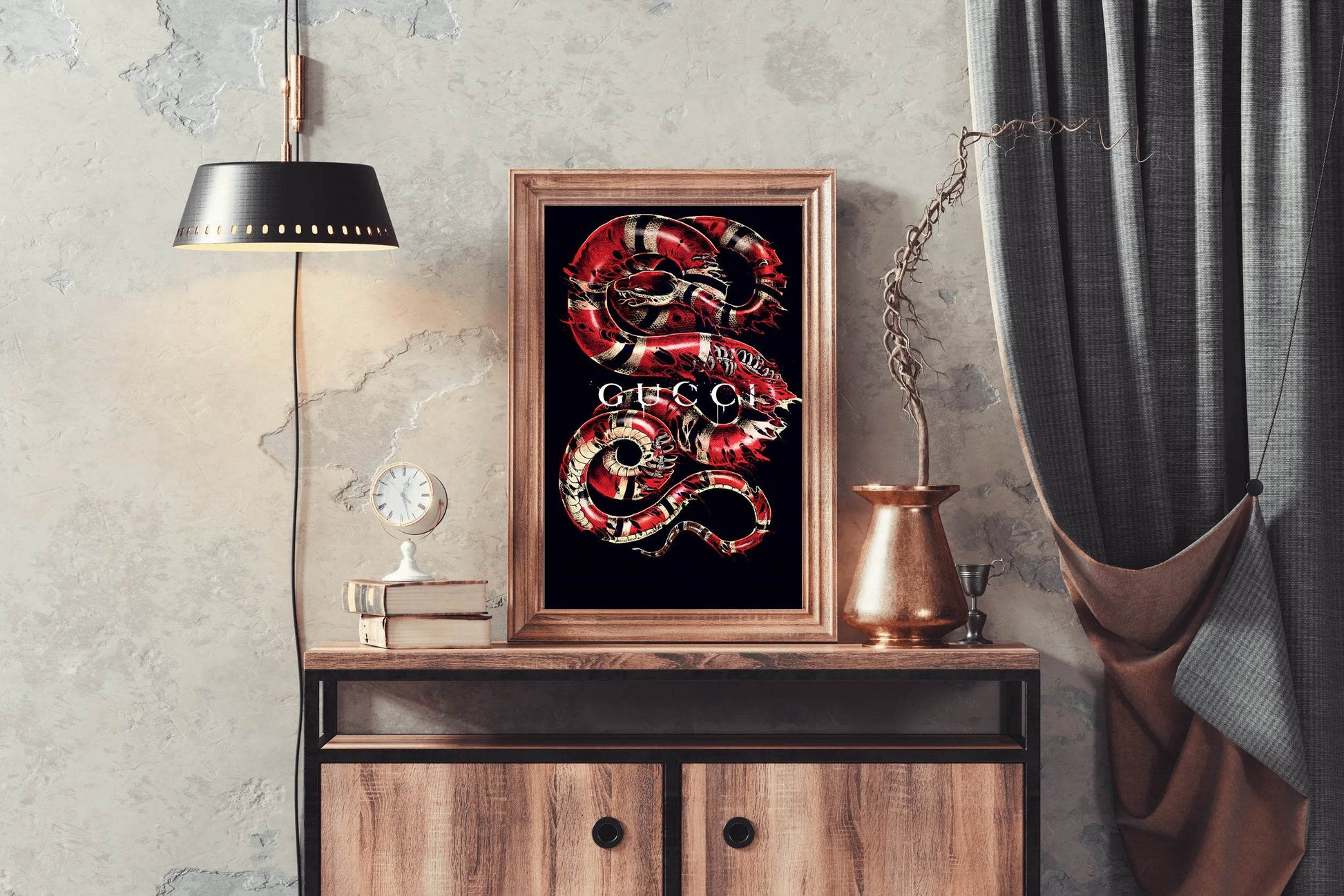 Gucci Red Snake Wall Art - beink online art store