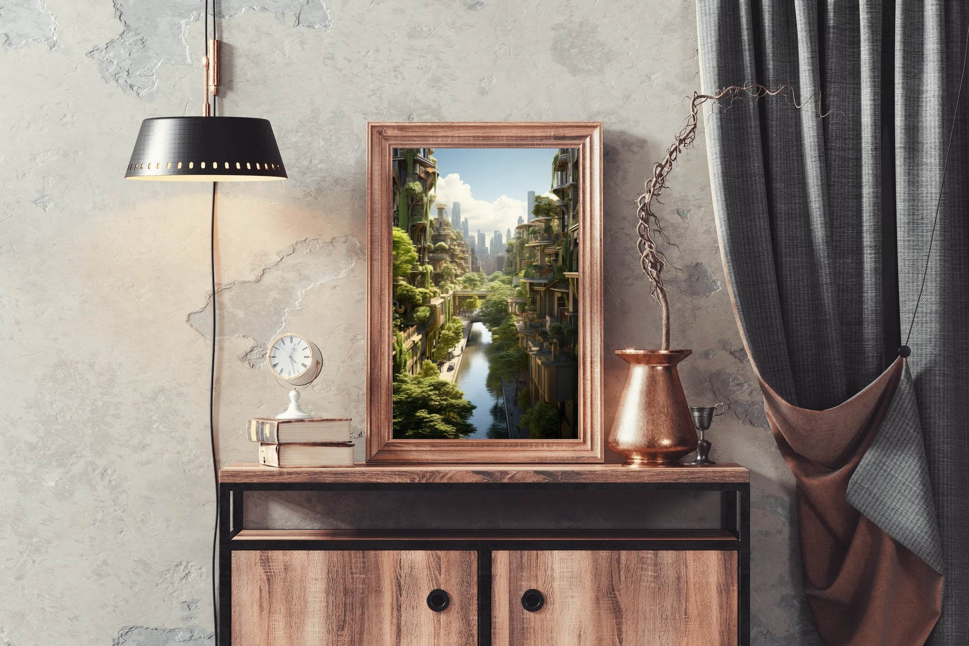 View Of The Lush City Wall Art - beink online art store