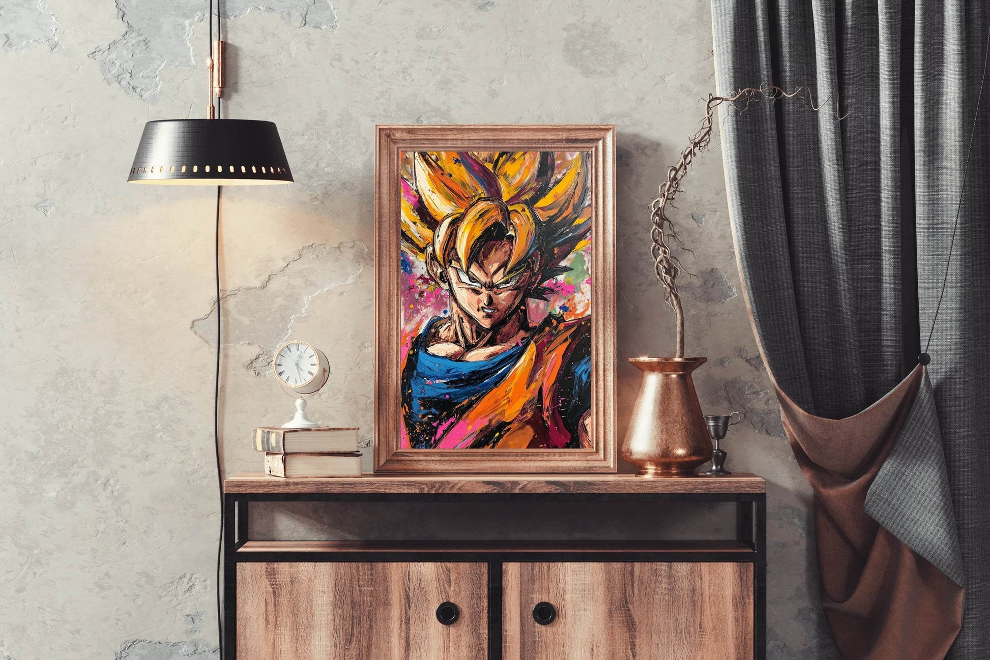 Painting of Goku- The Dragon Ball Series - beink online art store