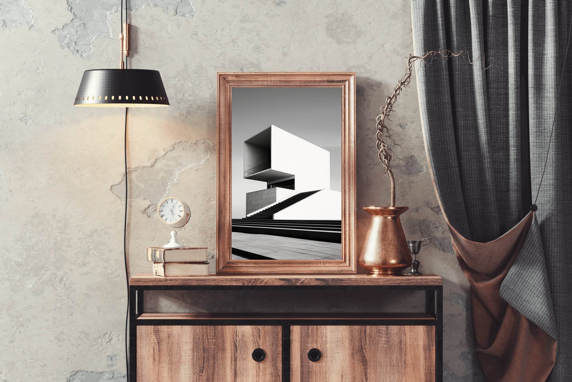 Black And White Villa Wall Art - beink online art store