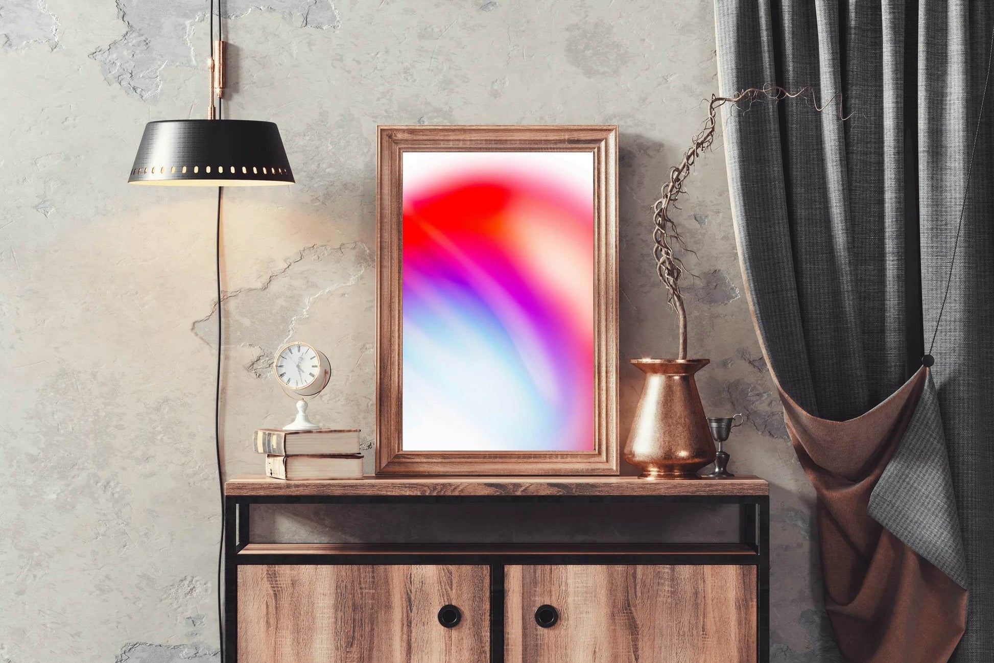 Red and Purple Light Shade Abstract Wall Art - beink online art store