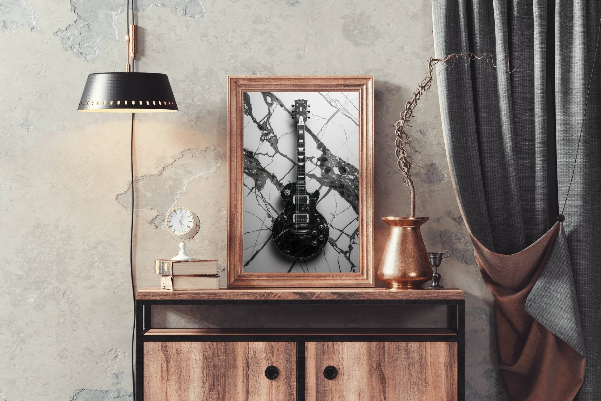 Rock Roll Guitar Wall Art - beink online art store