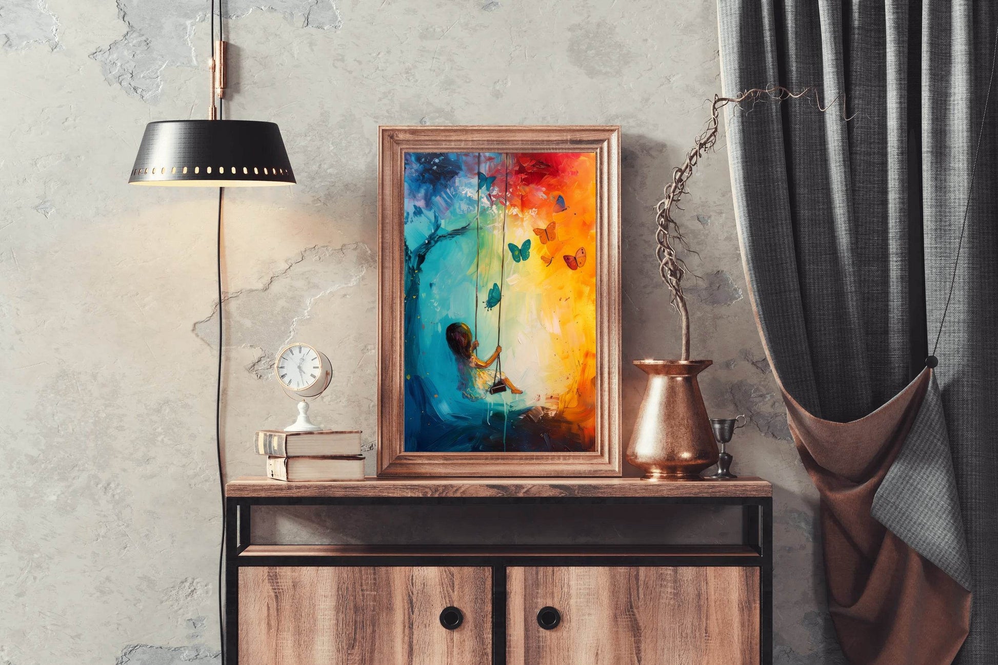 Drawing Of Anime Girl Playing Wall Art - beink online art store