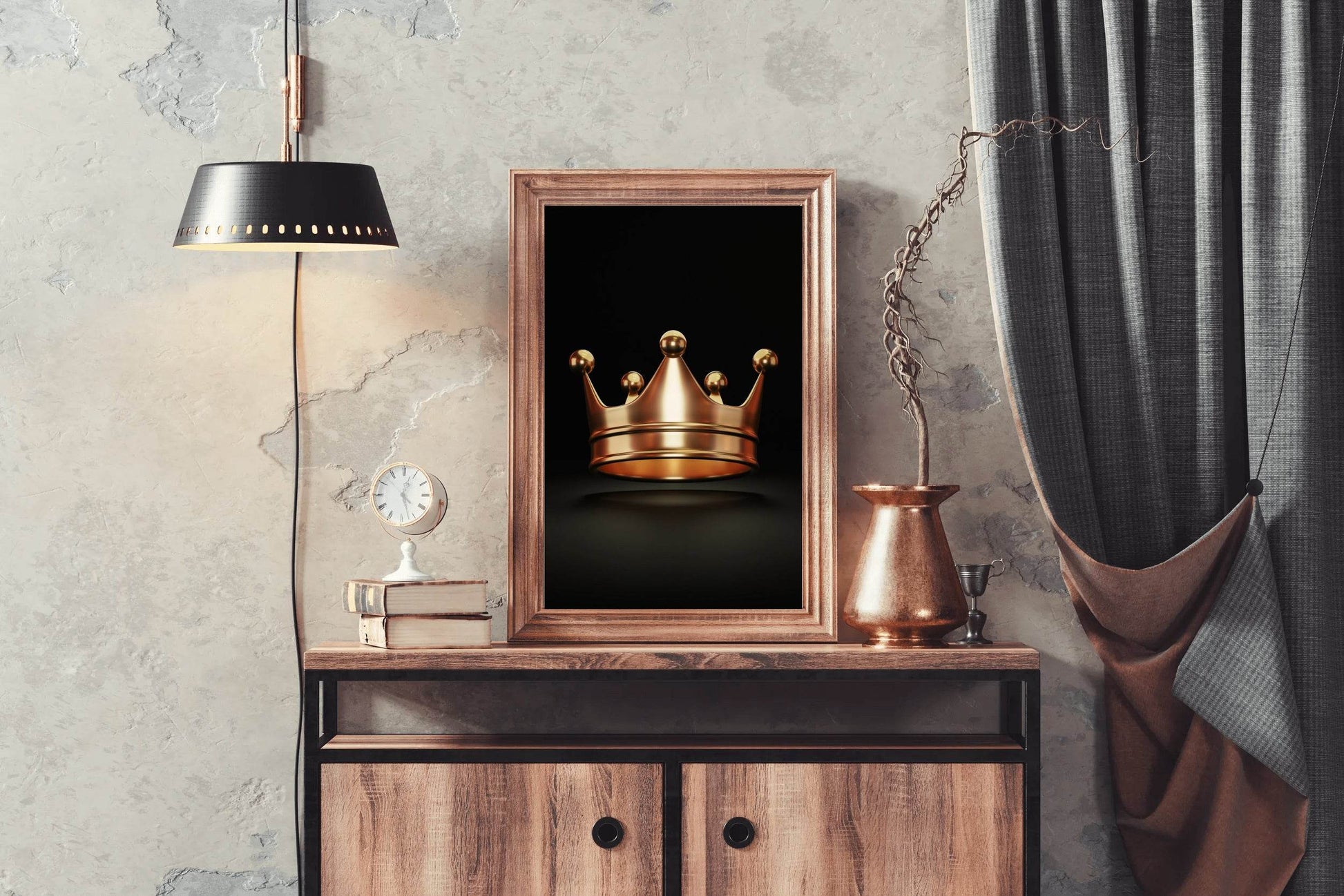 Gold Crown Wall Art - beink online art store