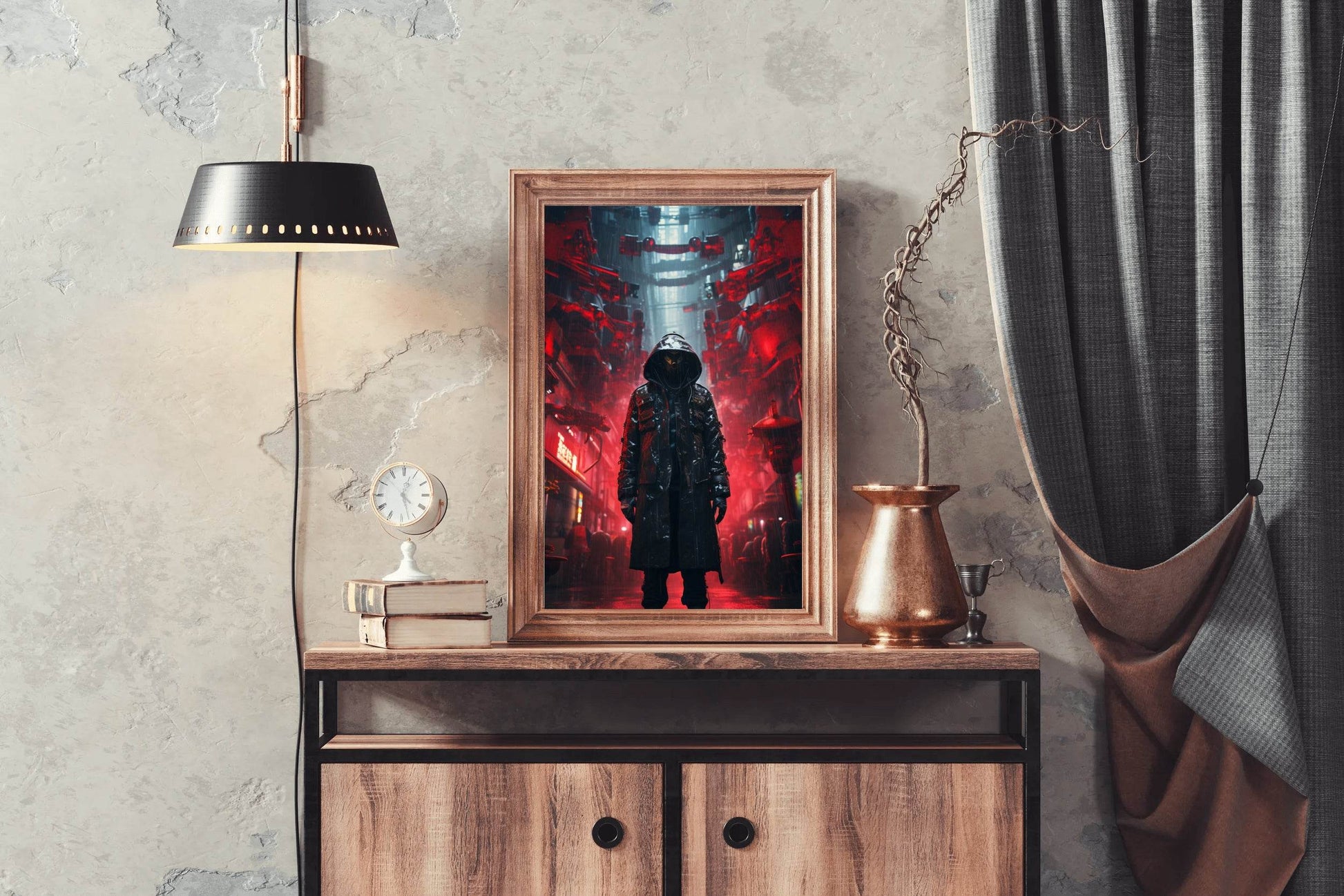 Cyberpunk Chinese Killer Wall Art - beink online art store
