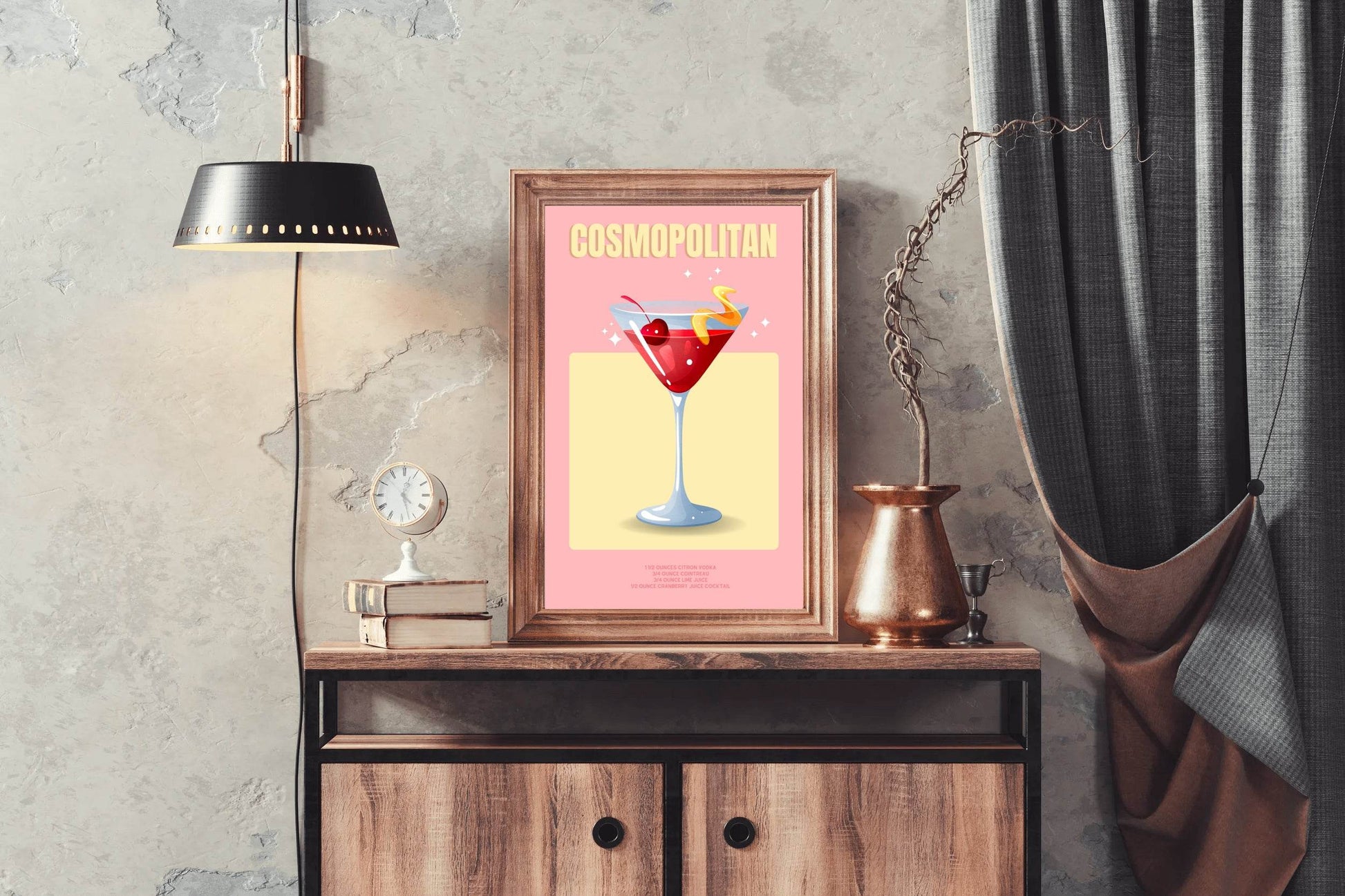 Cocktail Cosmopolitan Wall Art - beink online art store