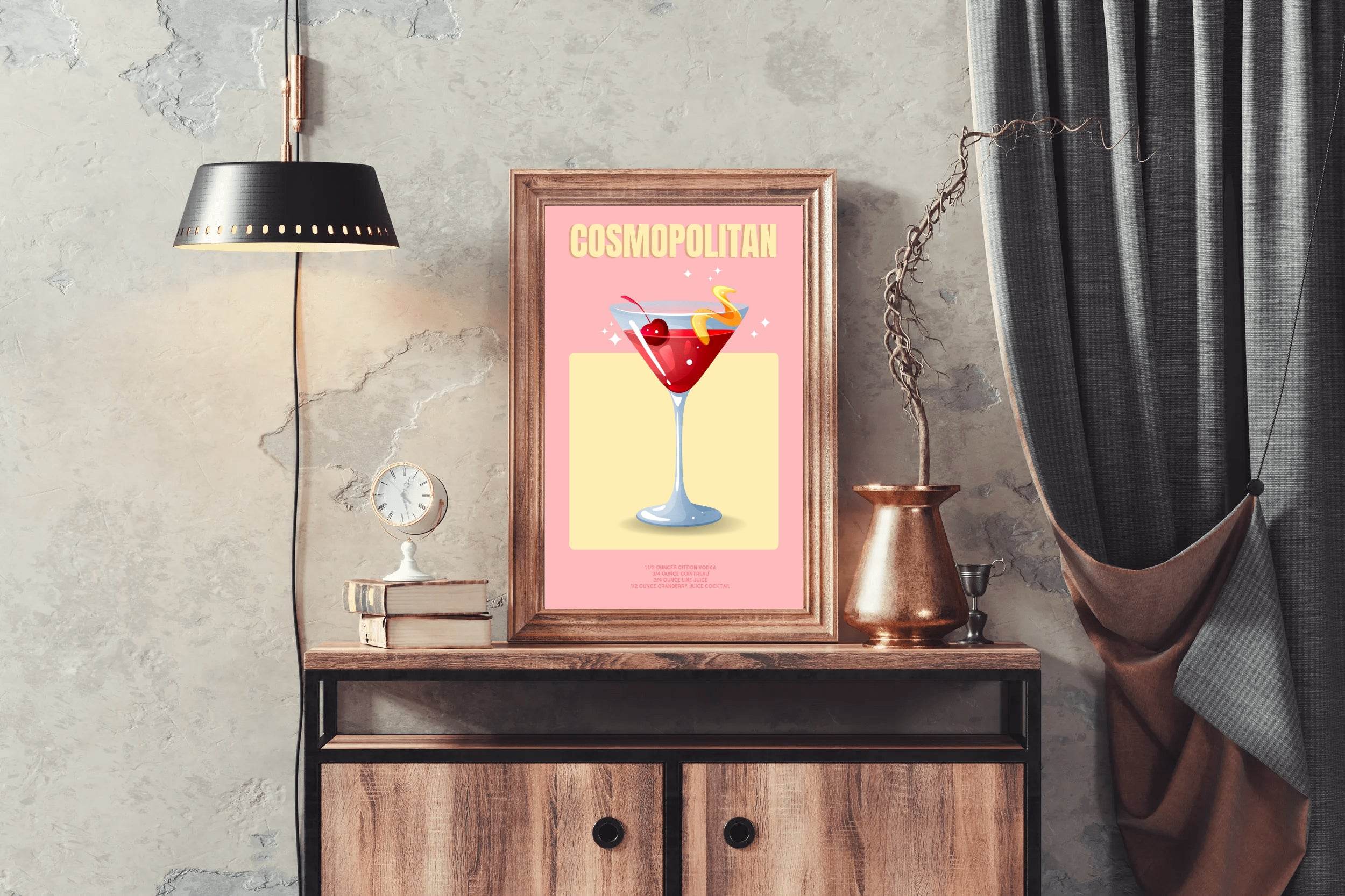Cocktail Cosmopolitan Wall Art - beink online art store
