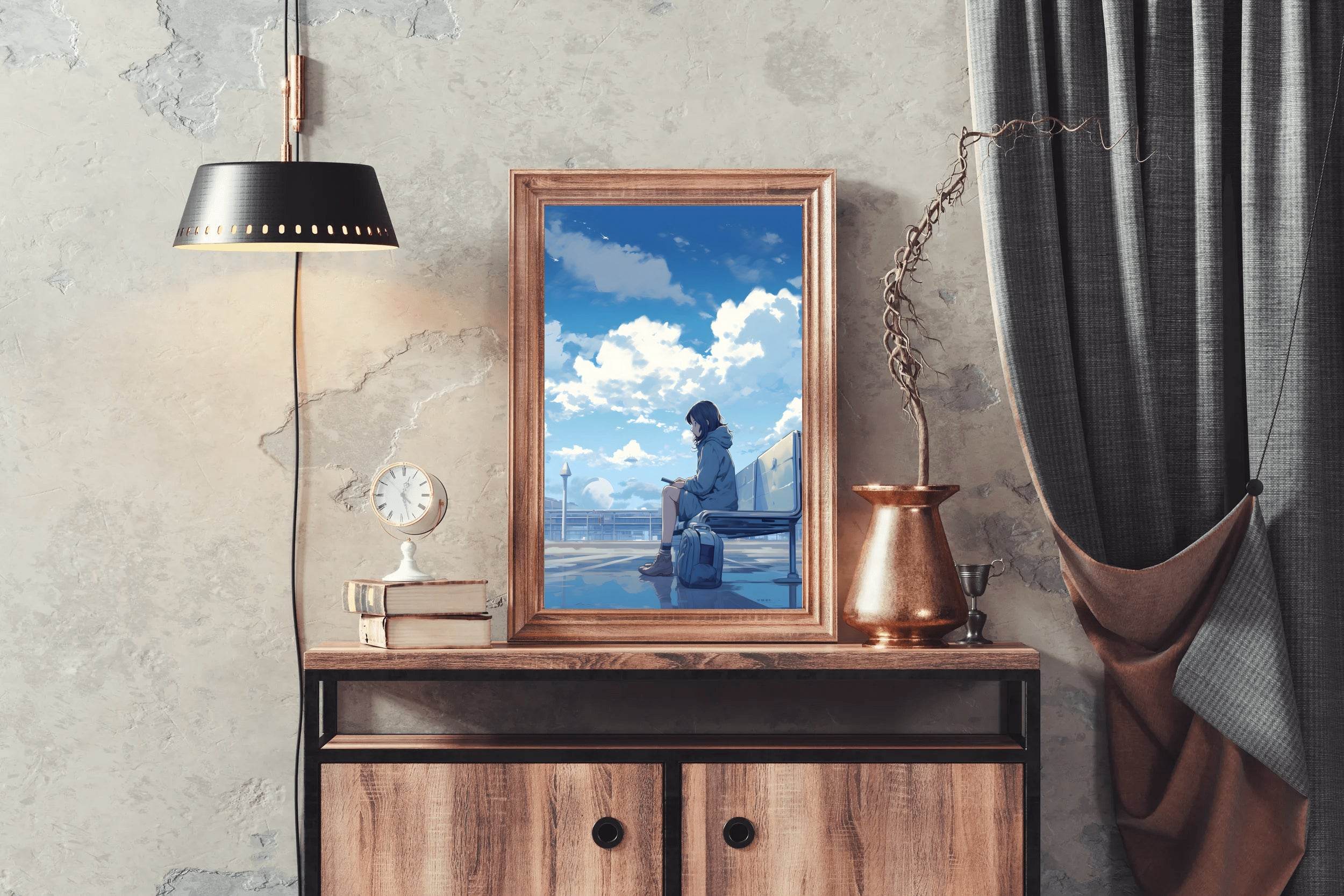 Sad Anime Boy Wall Art - beink online art store
